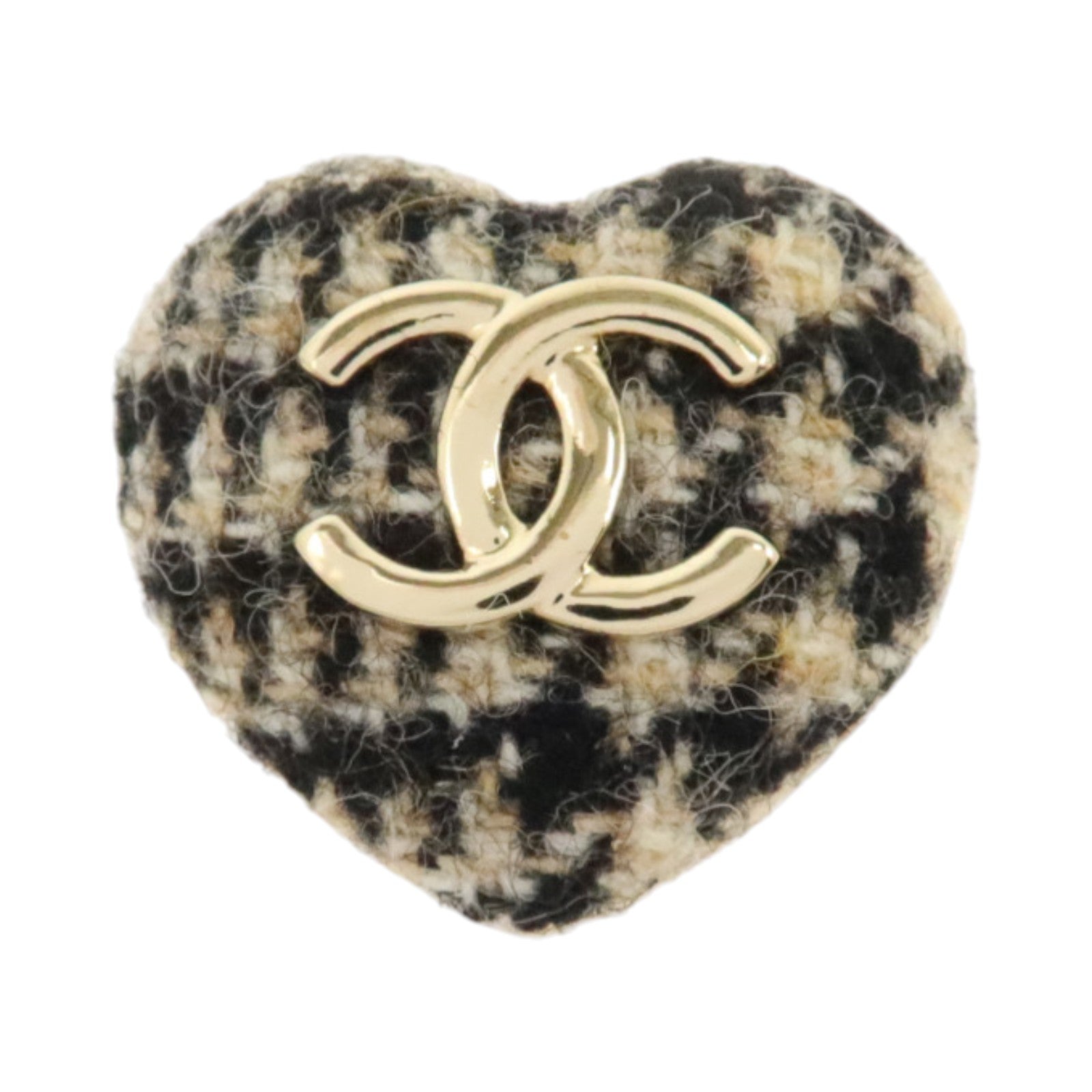 CHANEL 斜紋軟呢/金屬Brooch胸針