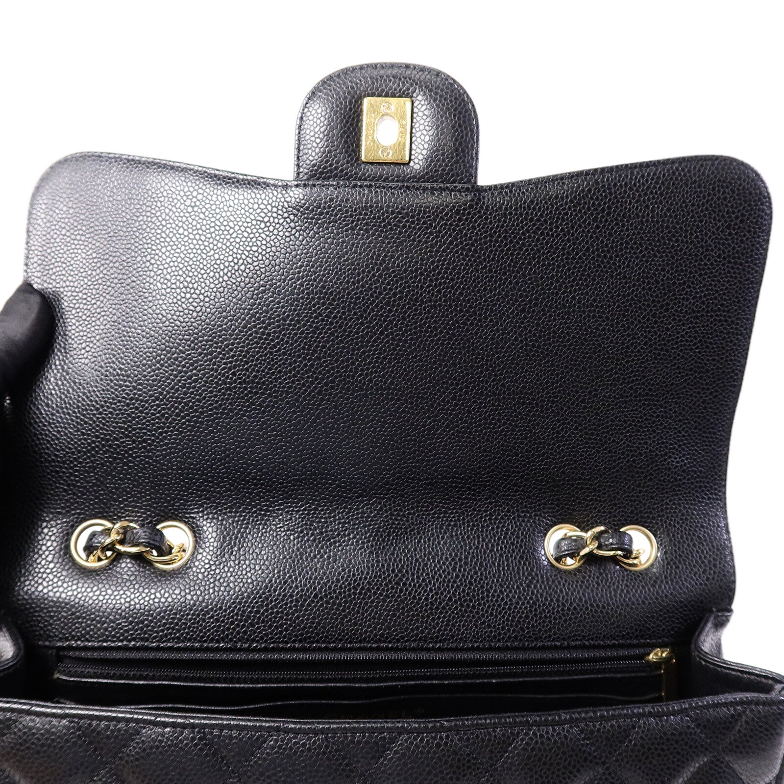 CHANEL 牛皮皮革Large Classic鏈帶肩背袋