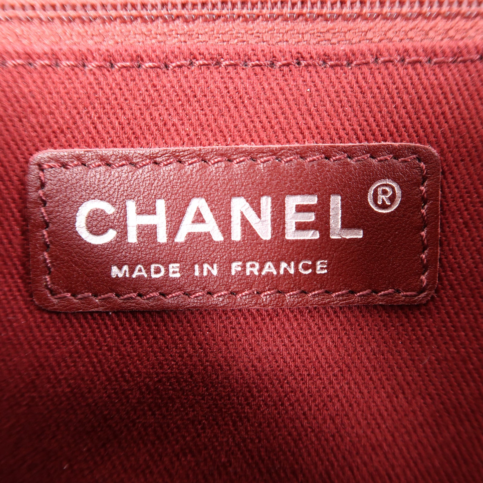 CHANEL 牛皮皮革Chain Shoulder銀扣鏈帶肩背袋