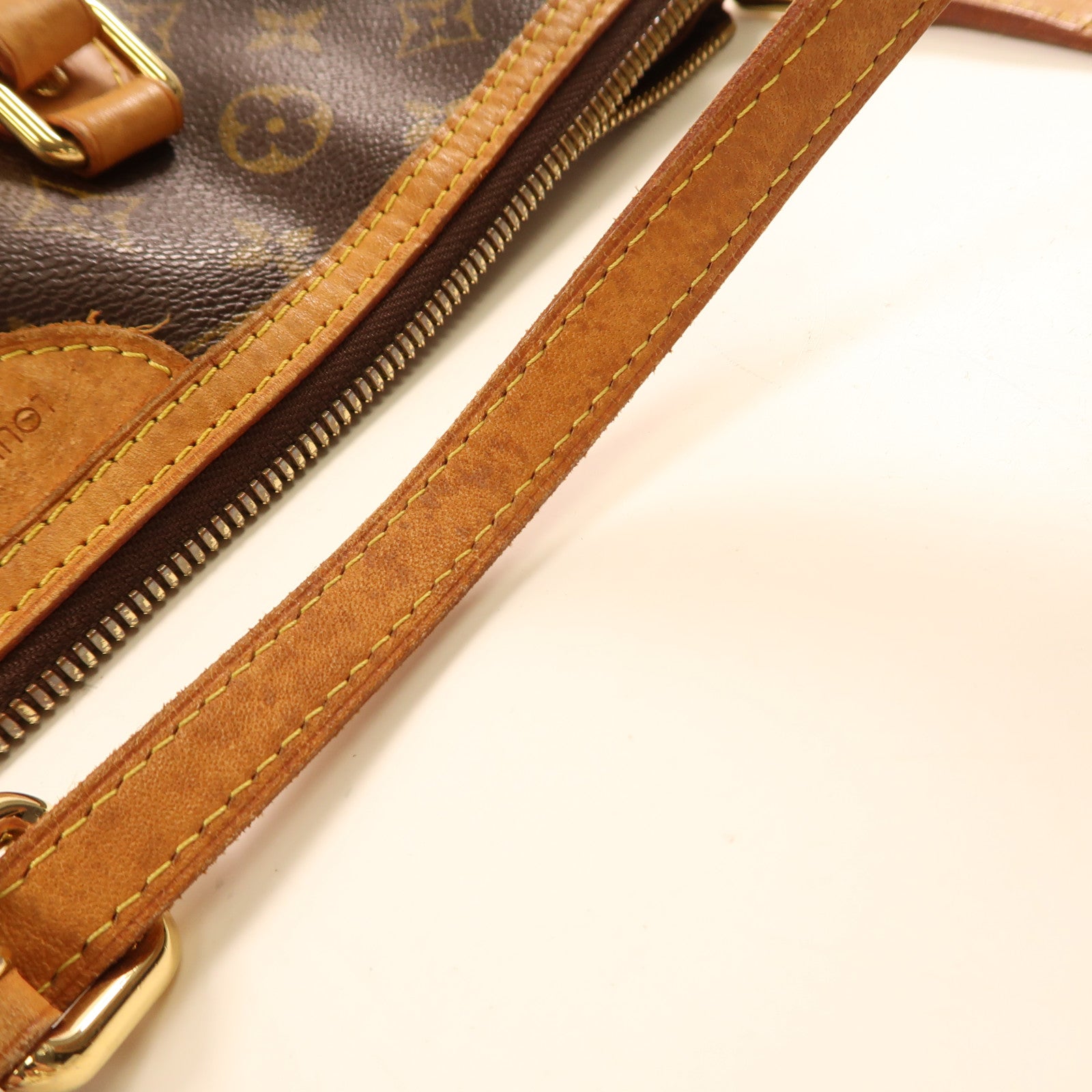 LOUIS VUITTON Monogram Palermo PM金扣手挽肩背兩用袋棕色