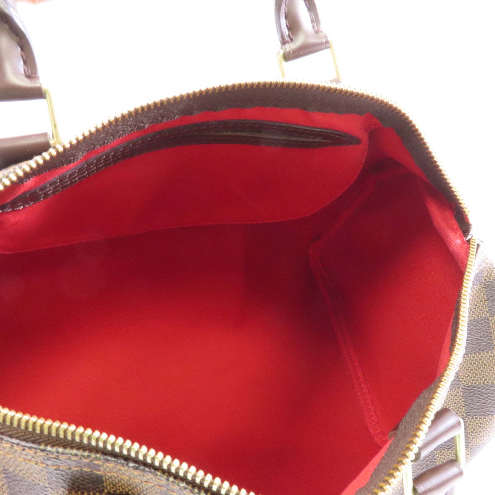 LOUIS VUITTON Damier Speedy 30金扣手挽袋啡色