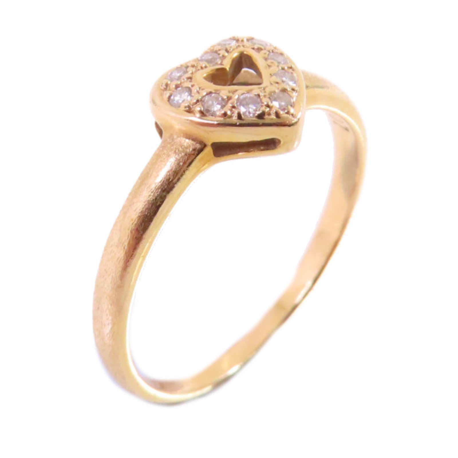 JEWELRY 18K黃金Diamond Ring 0.07ct鑽石US#5.25