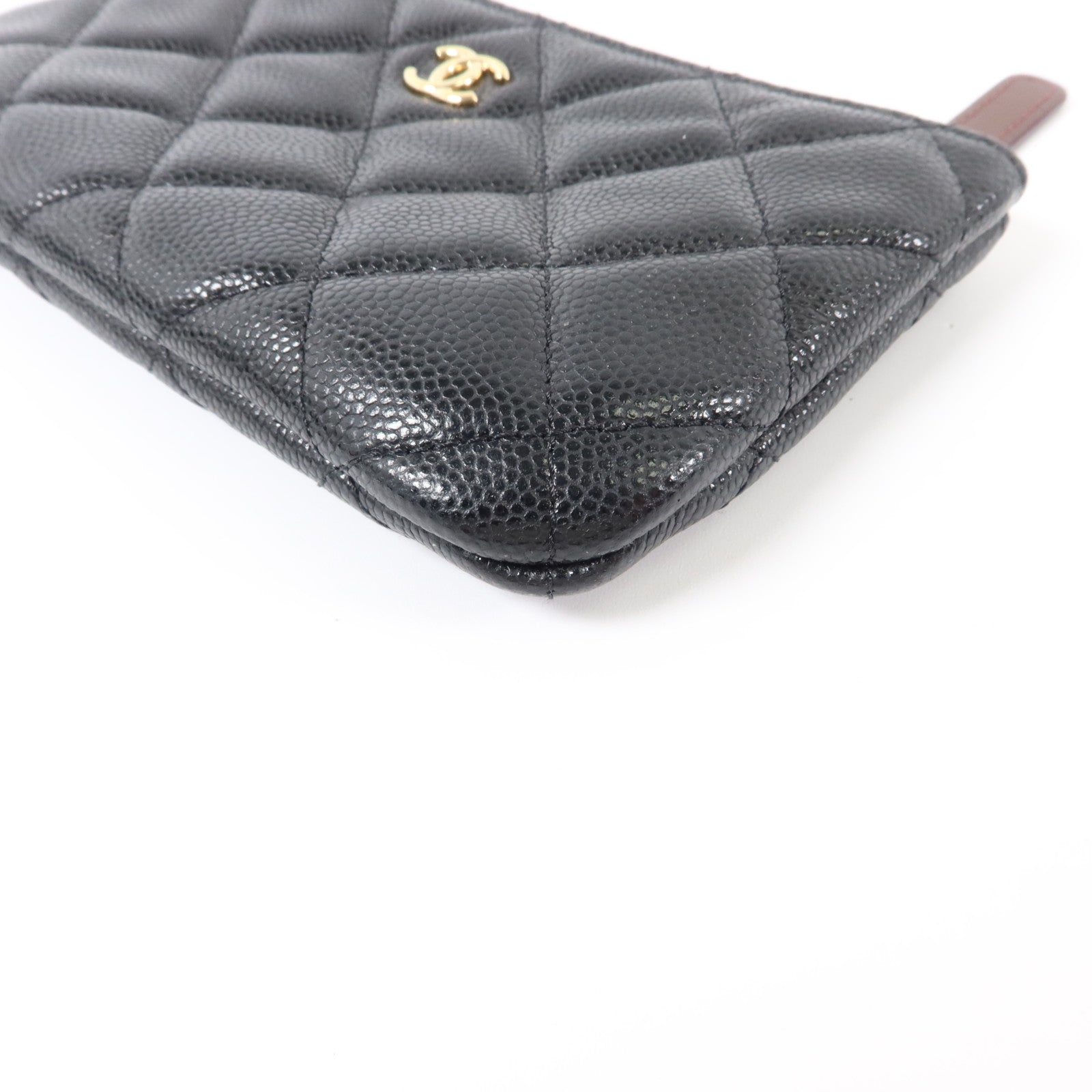 CHANEL 牛皮皮革Classic Mini O-Case Pouch金扣小袋