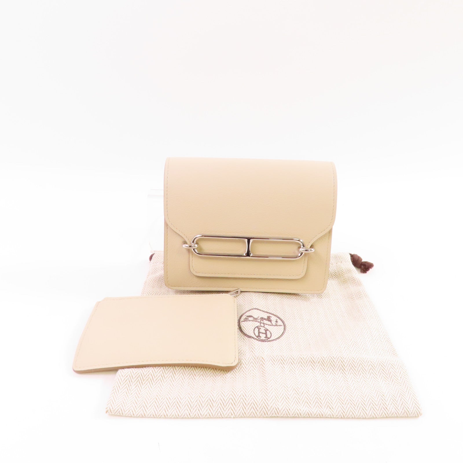 HERMES (PRICE DOWN) PHW Roulis Slim Wallet Evercolor Leather