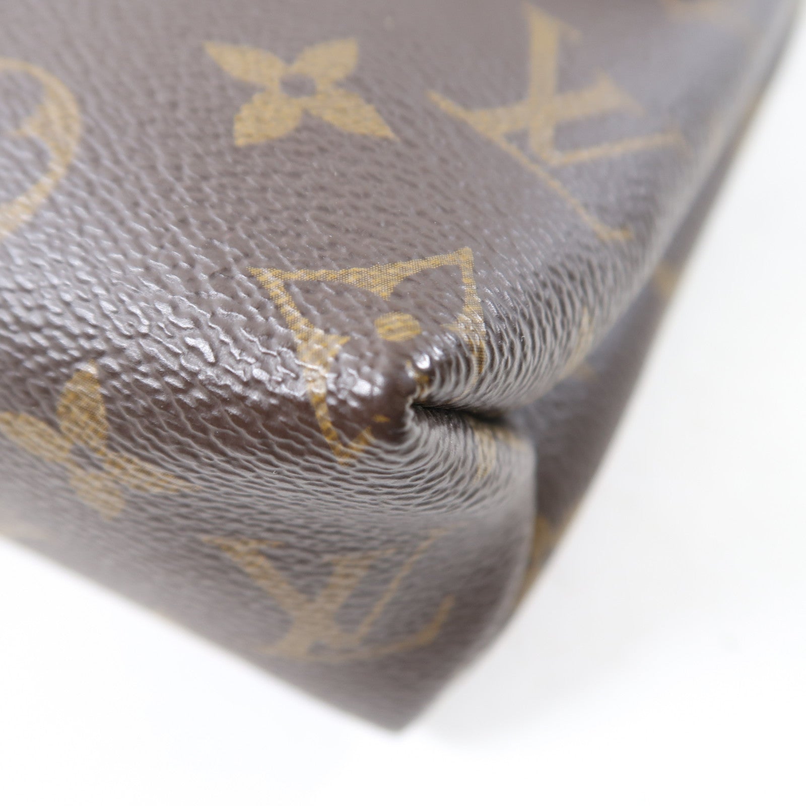 LOUIS VUITTON Monogram Saint Placide金扣肩背袋啡色/紅色