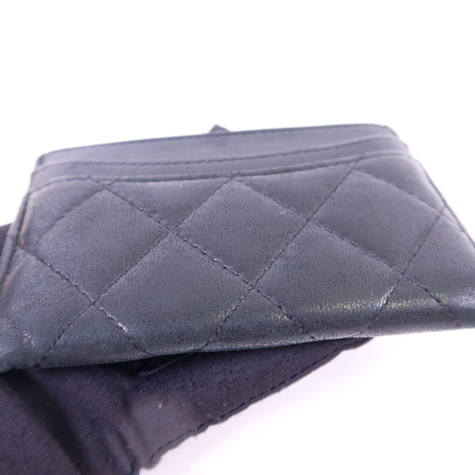 CHANEL 羊皮皮革Card Case銀扣卡片套