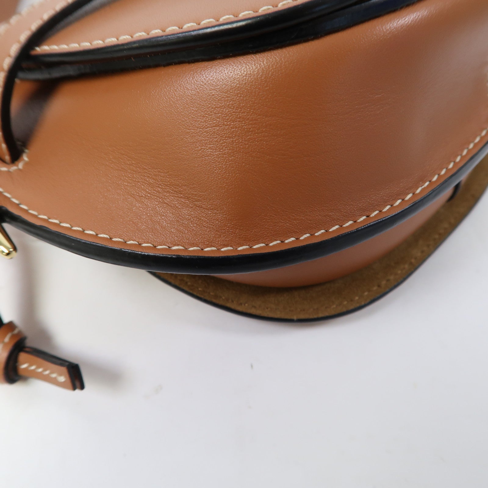 LOEWE 牛皮皮革Waist Bag金扣腰包啡色