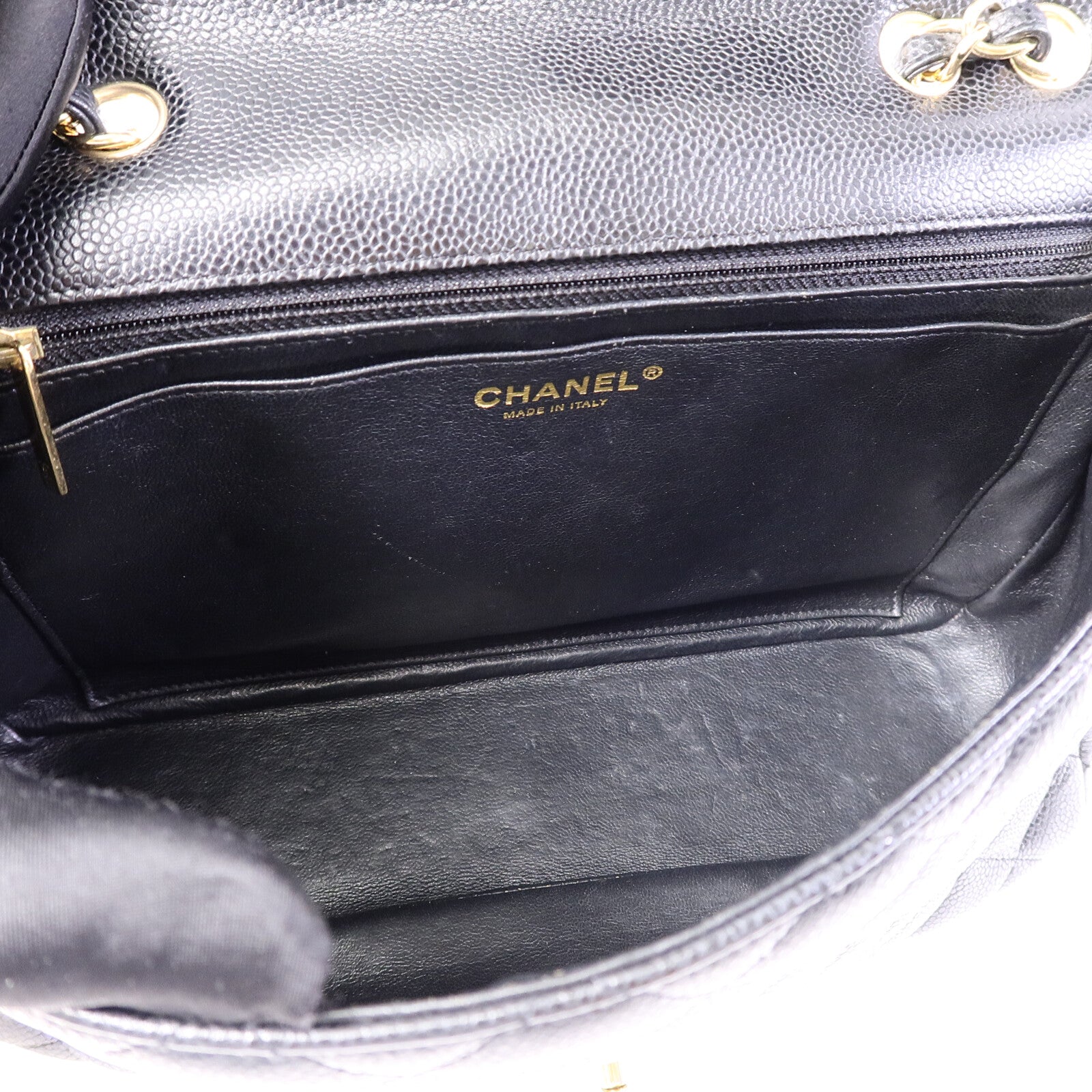 CHANEL 牛皮皮革Large Classic鏈帶肩背袋