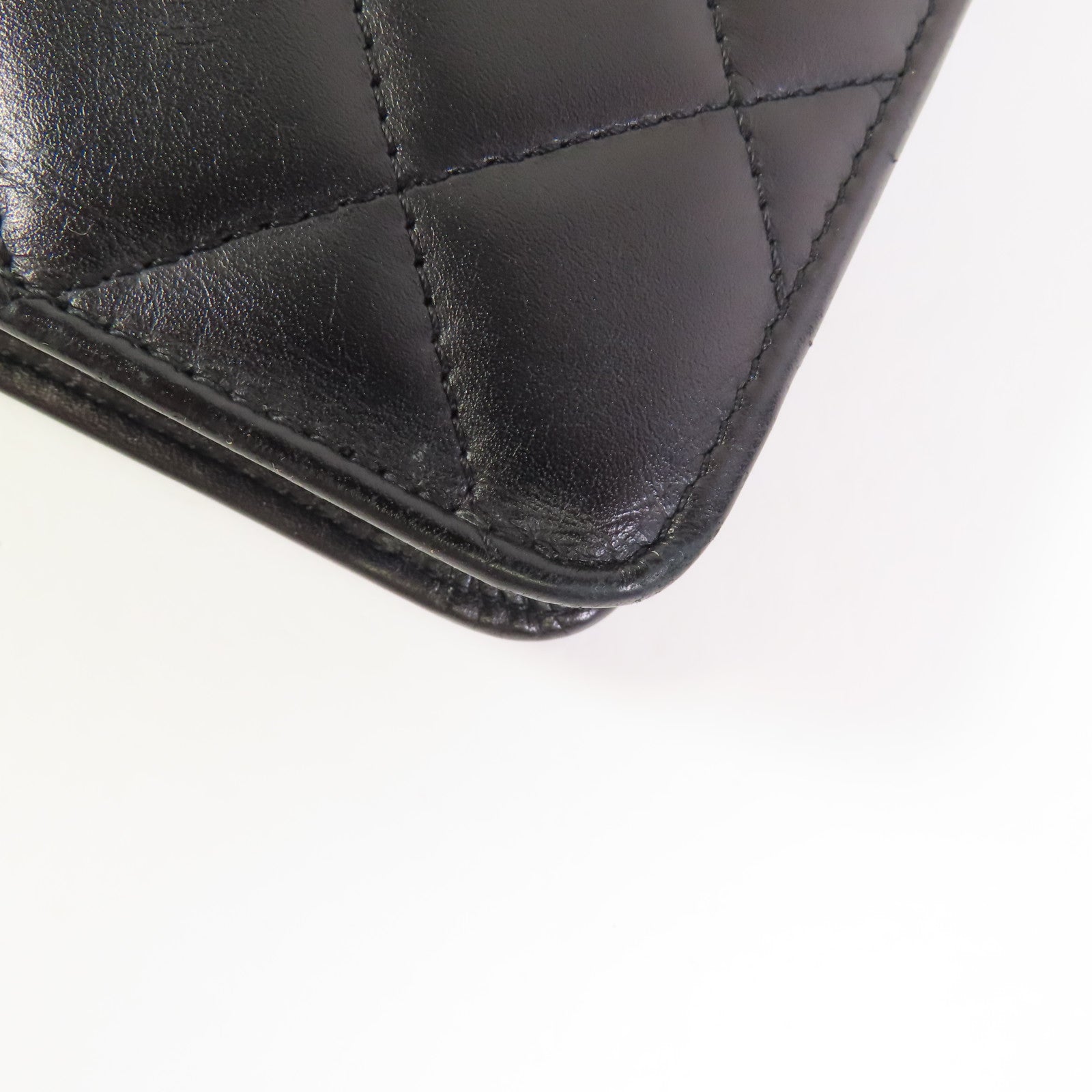 CHANEL 【激減優惠】牛皮皮革WOC Wallet On Chain銀扣鏈帶肩背袋