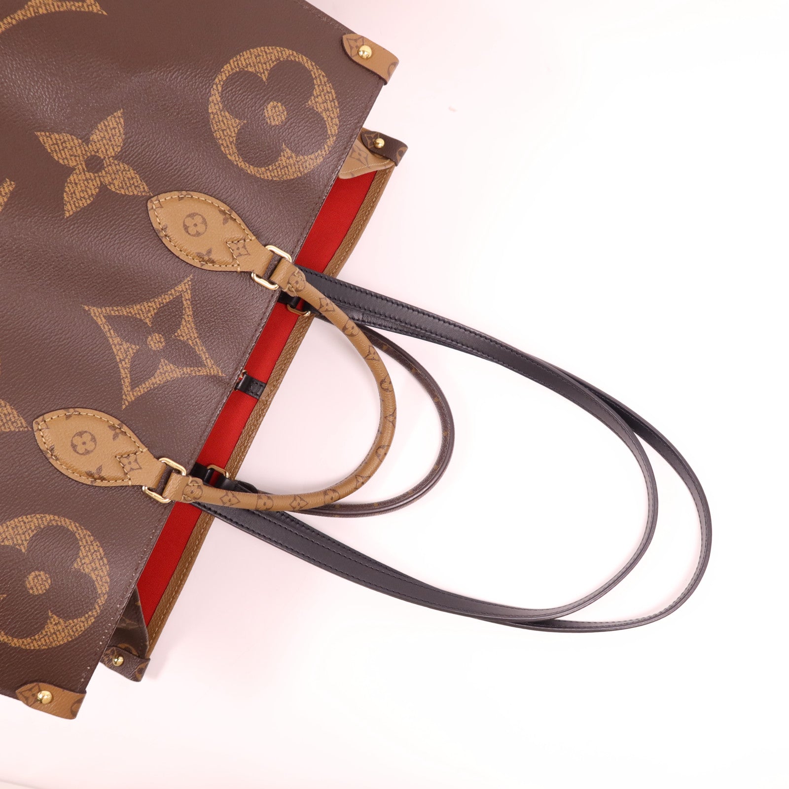 LOUIS VUITTON Monogram Giant OnTheGo GM金扣手挽肩背兩用袋