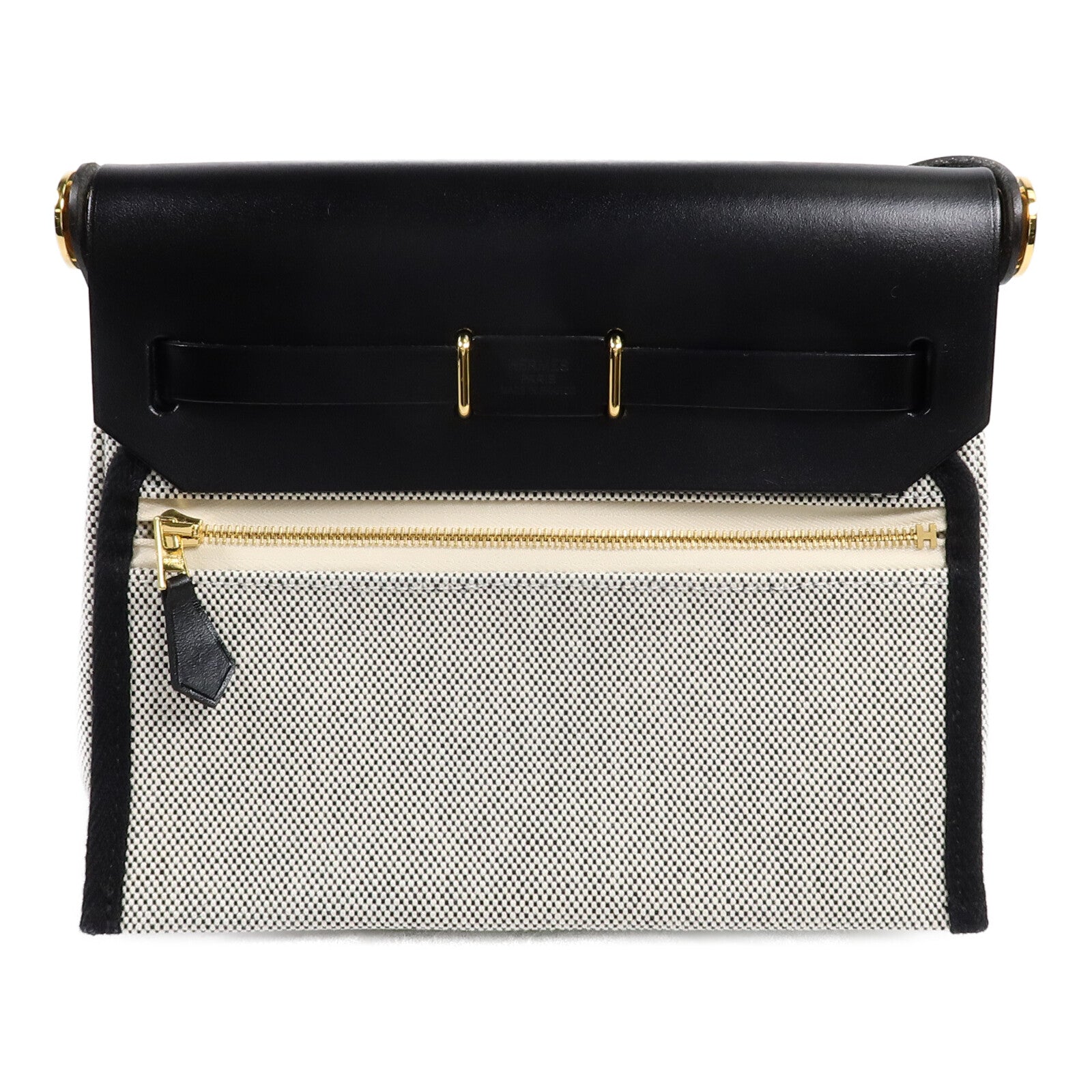 HERMES 帆布Mini Herbag肩背袋