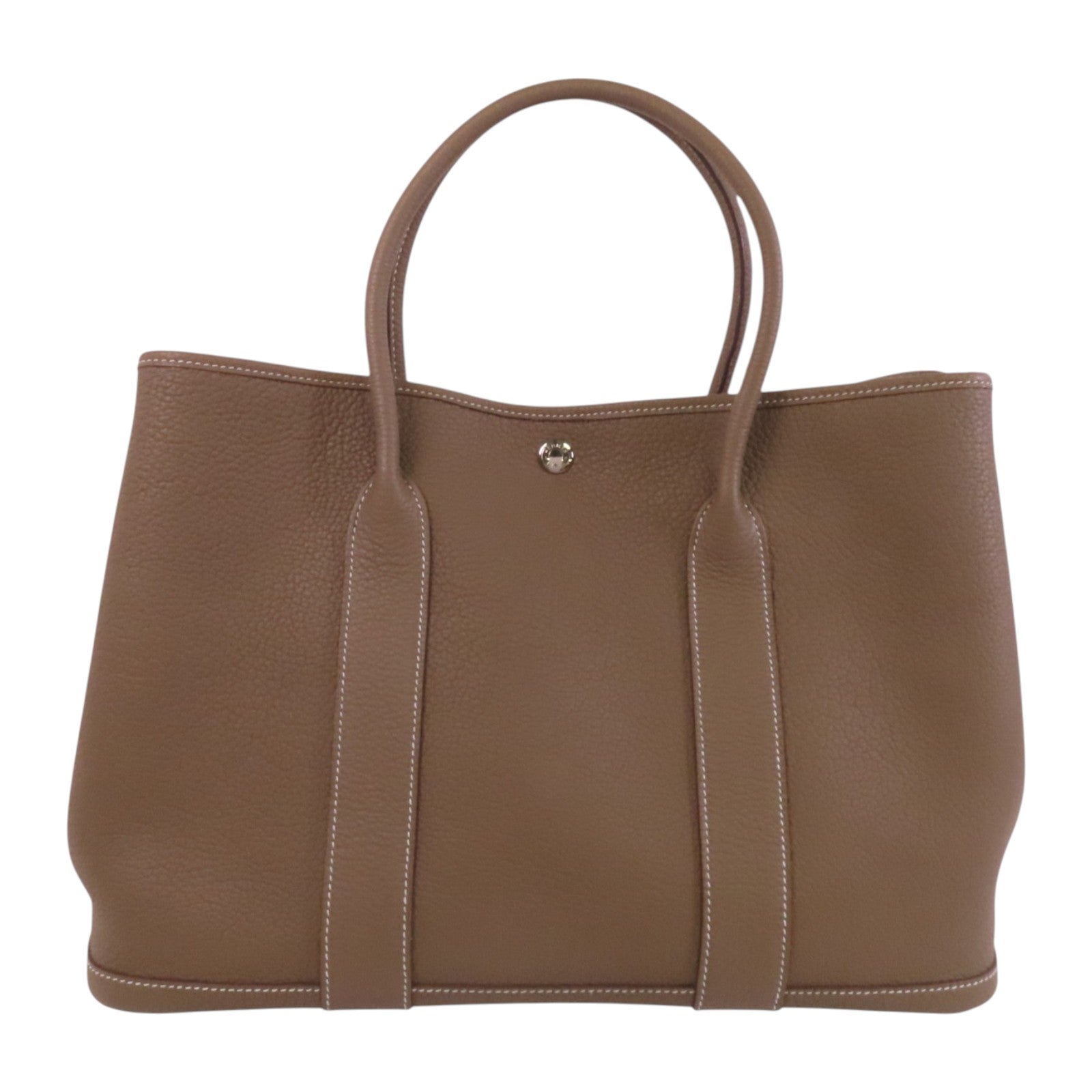 HERMES Negonda皮革GardenParty PM銀扣手挽袋