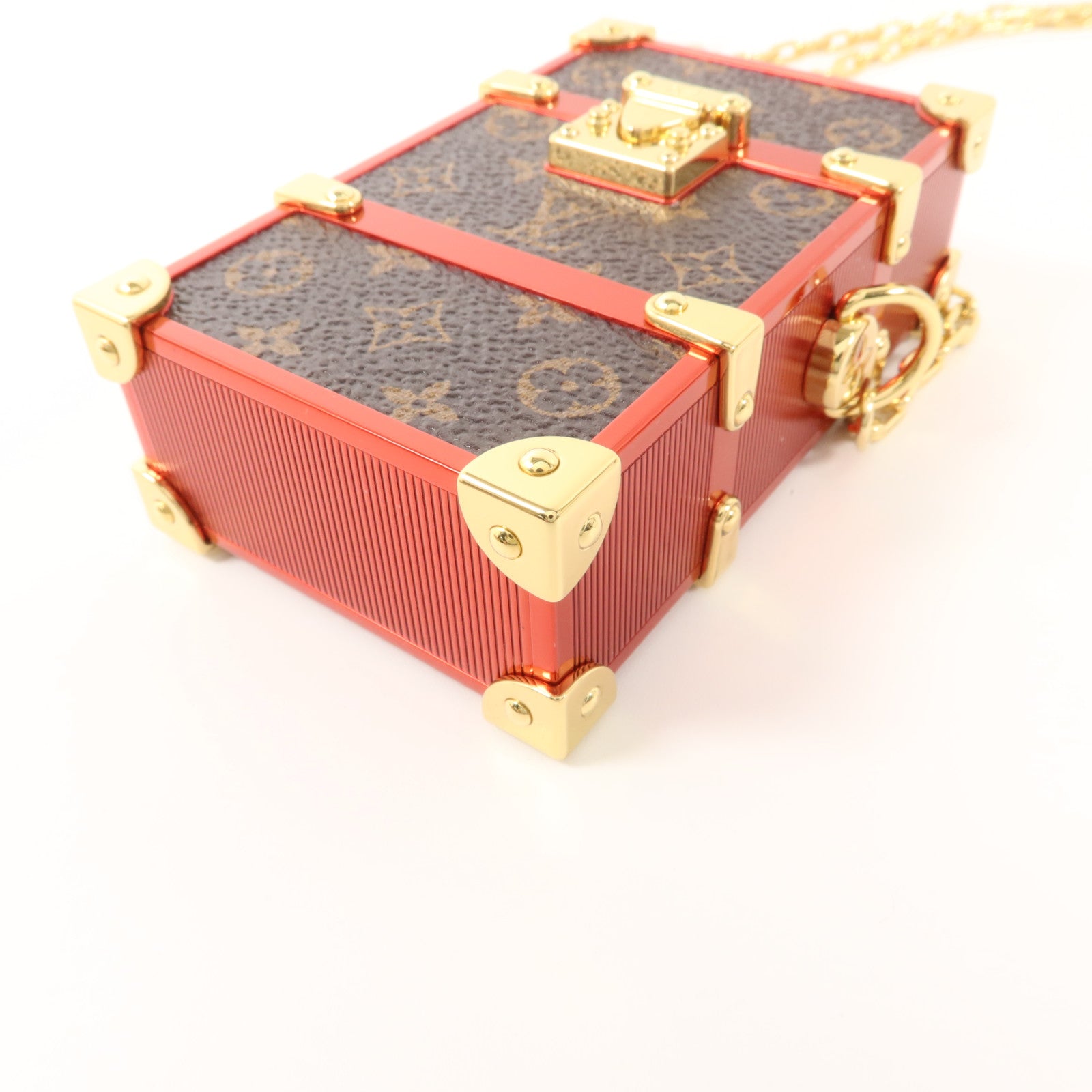 LOUIS VUITTON 金屬/Monogram Trunk Box Pouch肩背袋