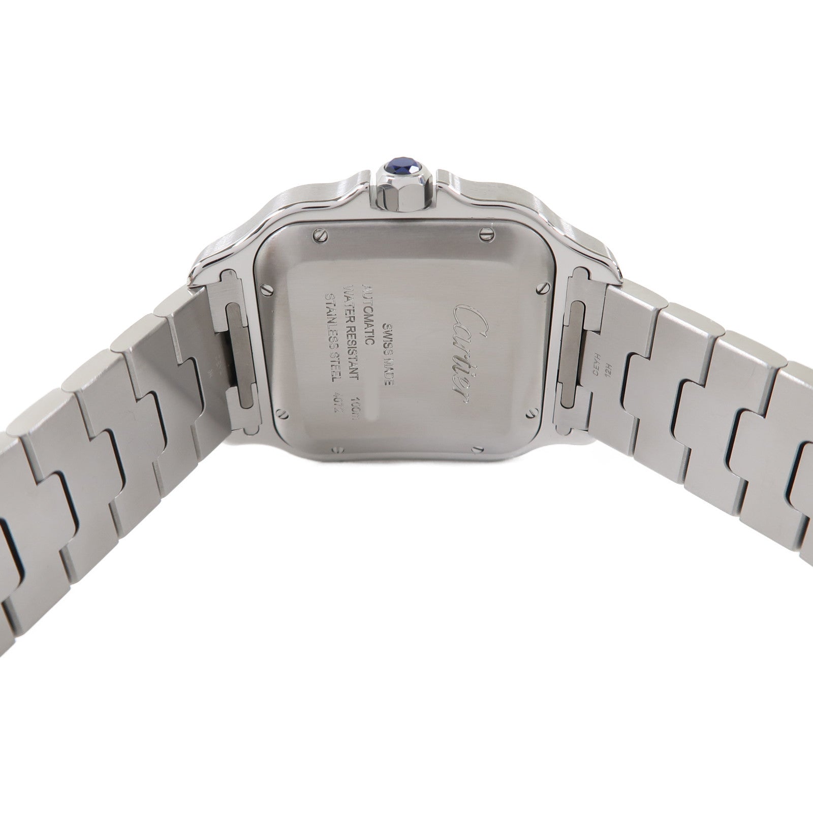 CARTIER Santos De Cartier Large不鏽鋼手錶自動機芯深藍色
