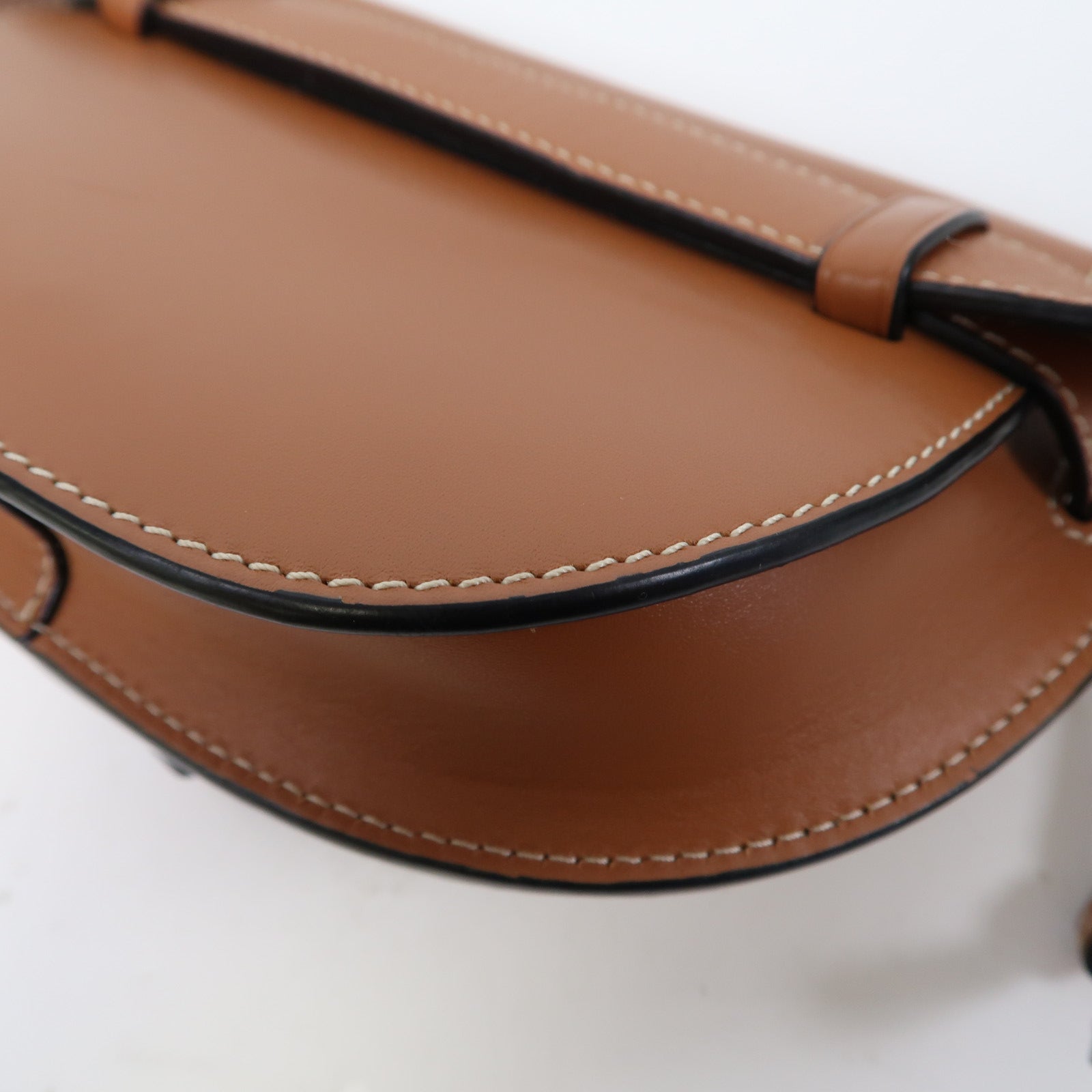 LOEWE 牛皮皮革Waist Bag金扣腰包啡色