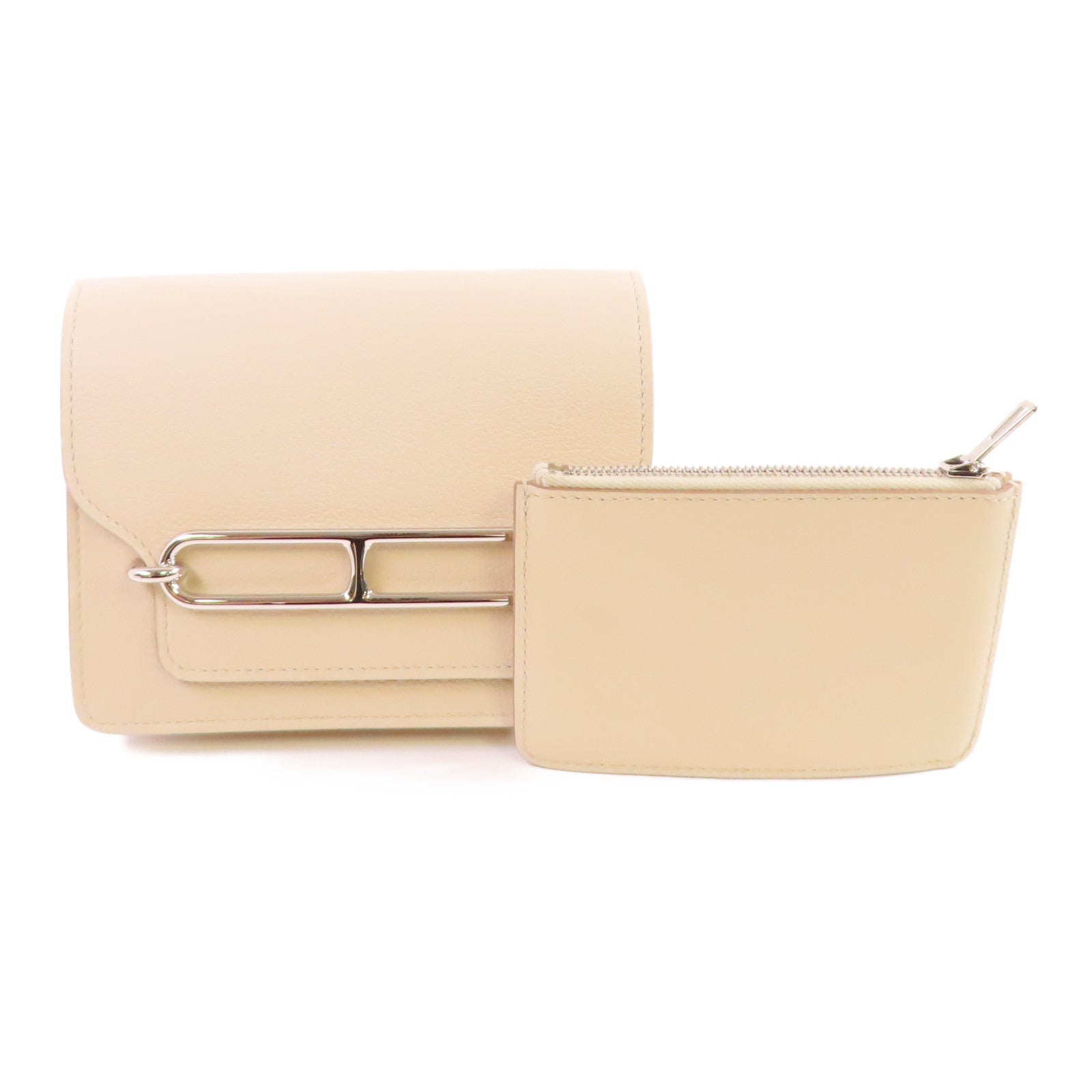 HERMES (PRICE DOWN) PHW Roulis Slim Wallet Evercolor Leather