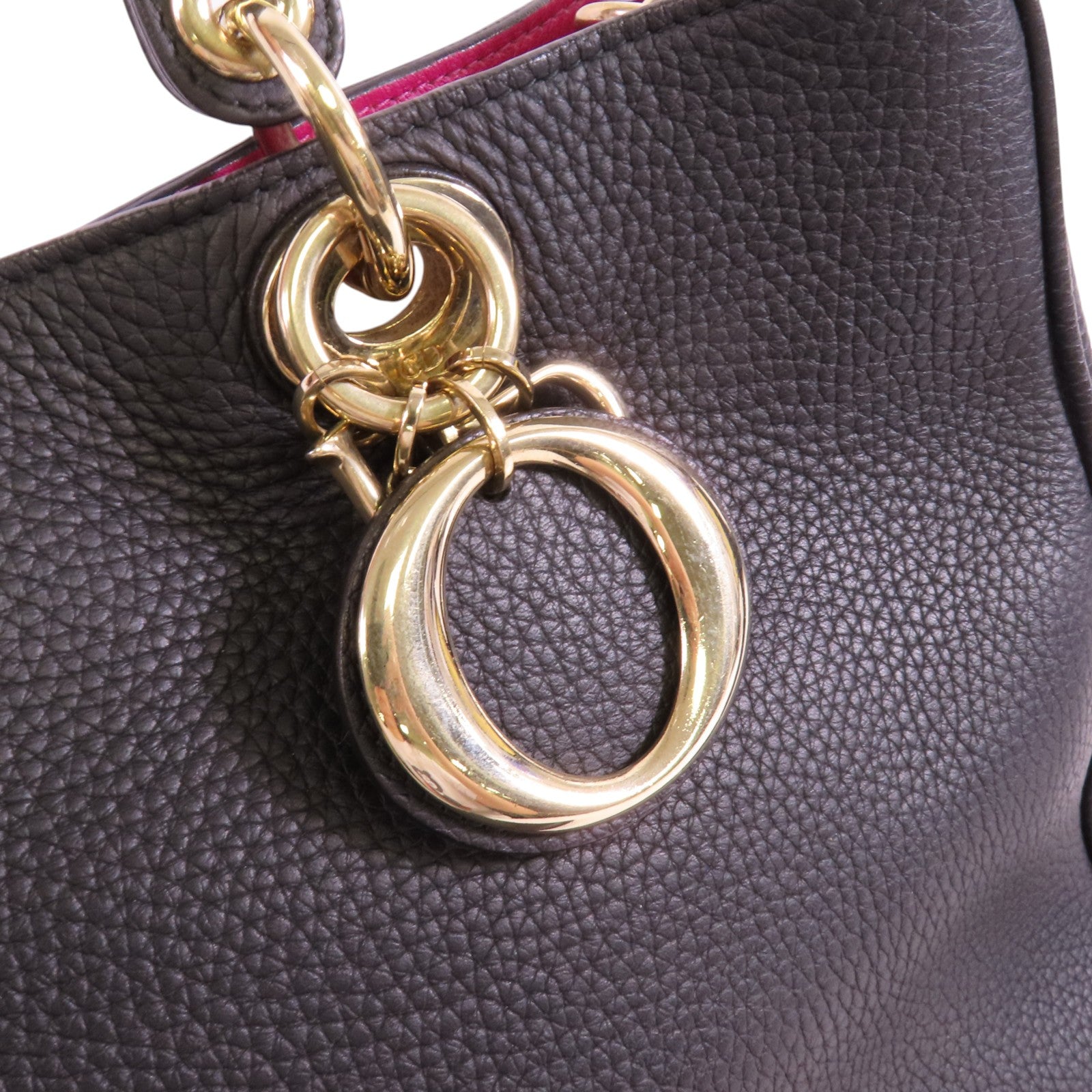 Dior 牛皮皮革Diorissimo金扣手挽肩背兩用袋