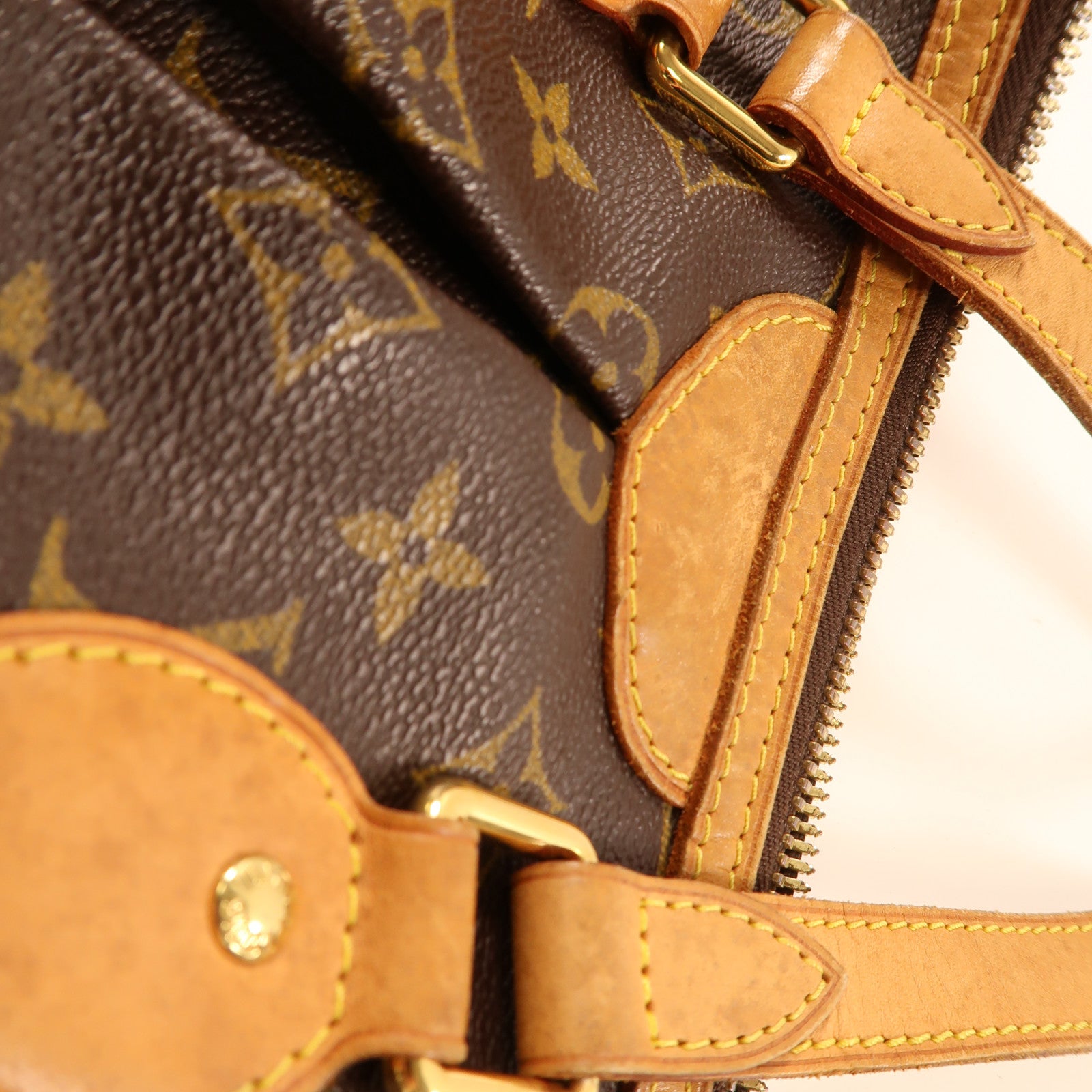 LOUIS VUITTON Monogram Palermo PM金扣手挽肩背兩用袋棕色