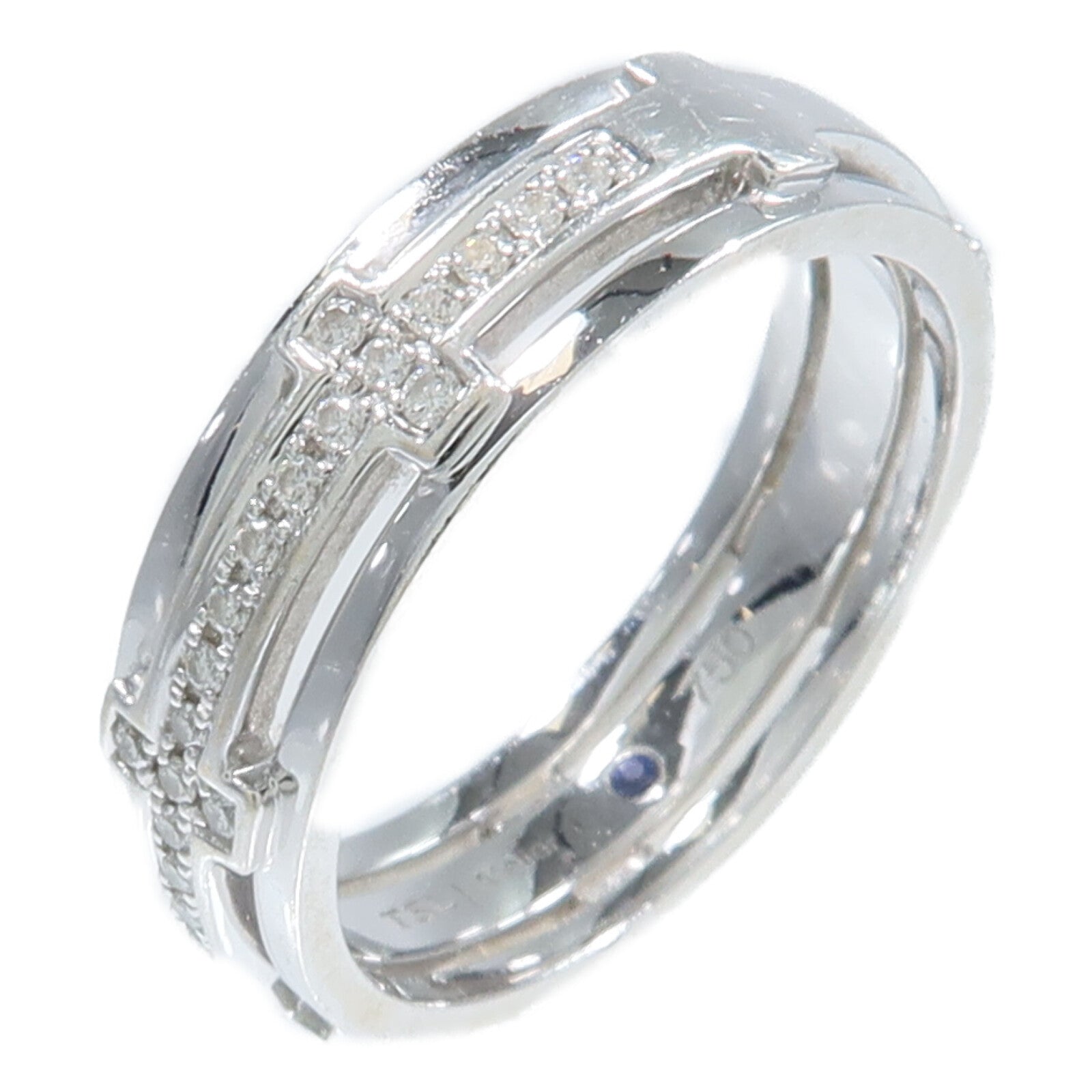 JEWELRY 18K白金Diamond Sapphire Ring鑽石/藍寶石戒指