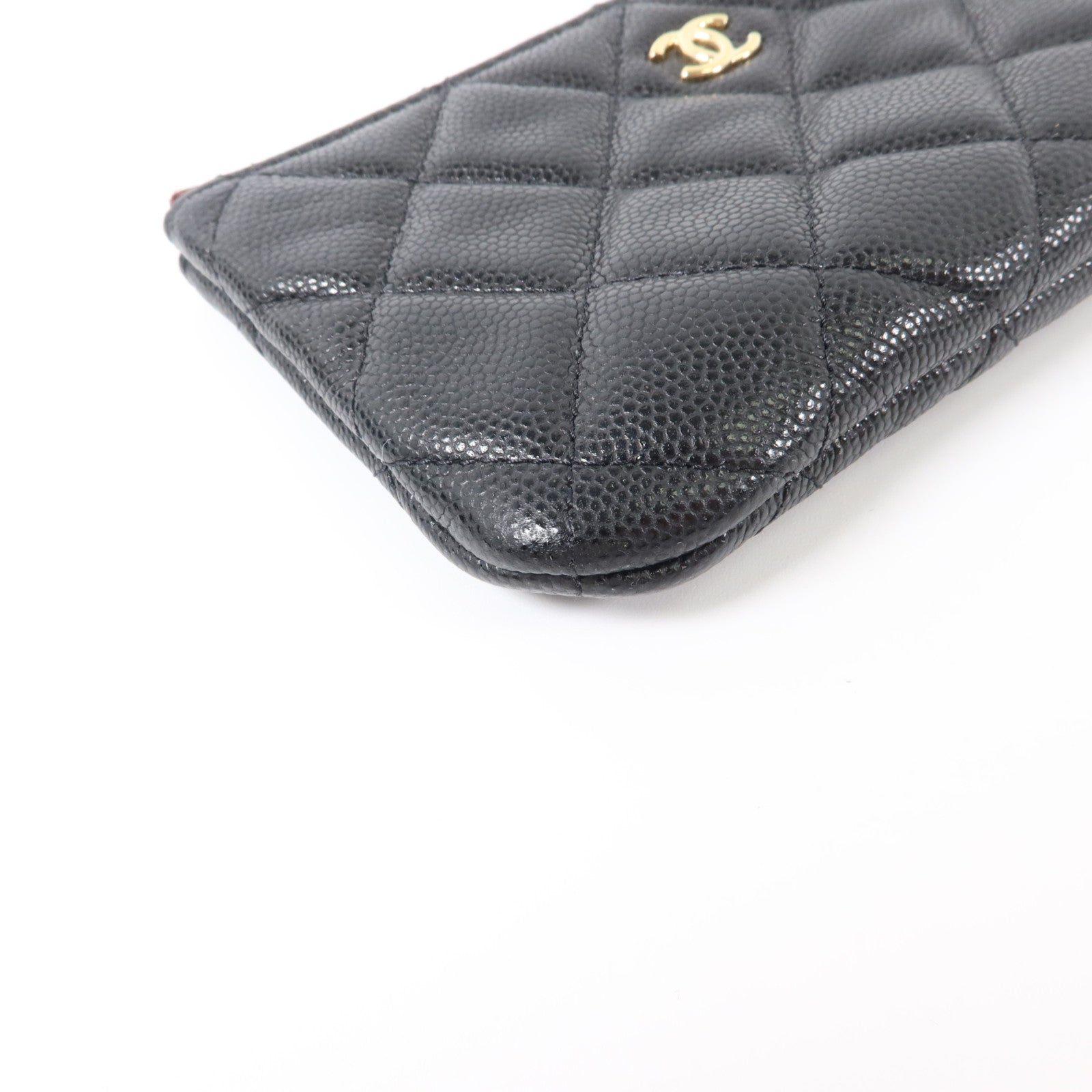 CHANEL 牛皮皮革Classic Mini O-Case Pouch金扣小袋