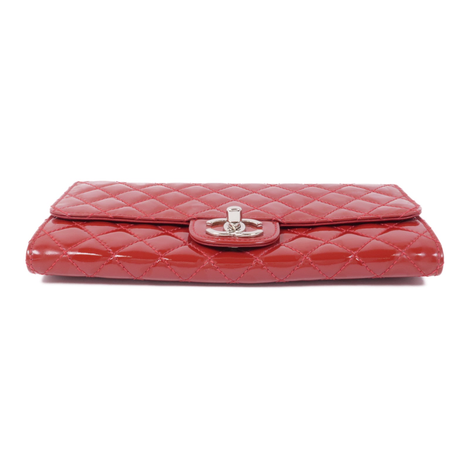 CHANEL 漆皮皮革Chain Shoulder Bag銀扣鏈帶肩背袋