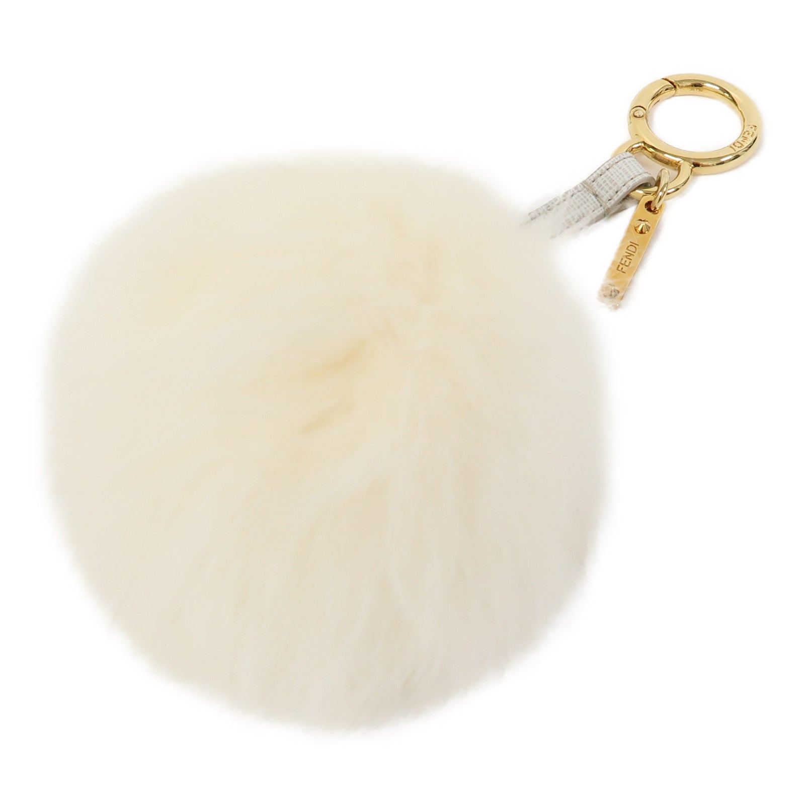 FENDI 毛茸Charm掛飾白色