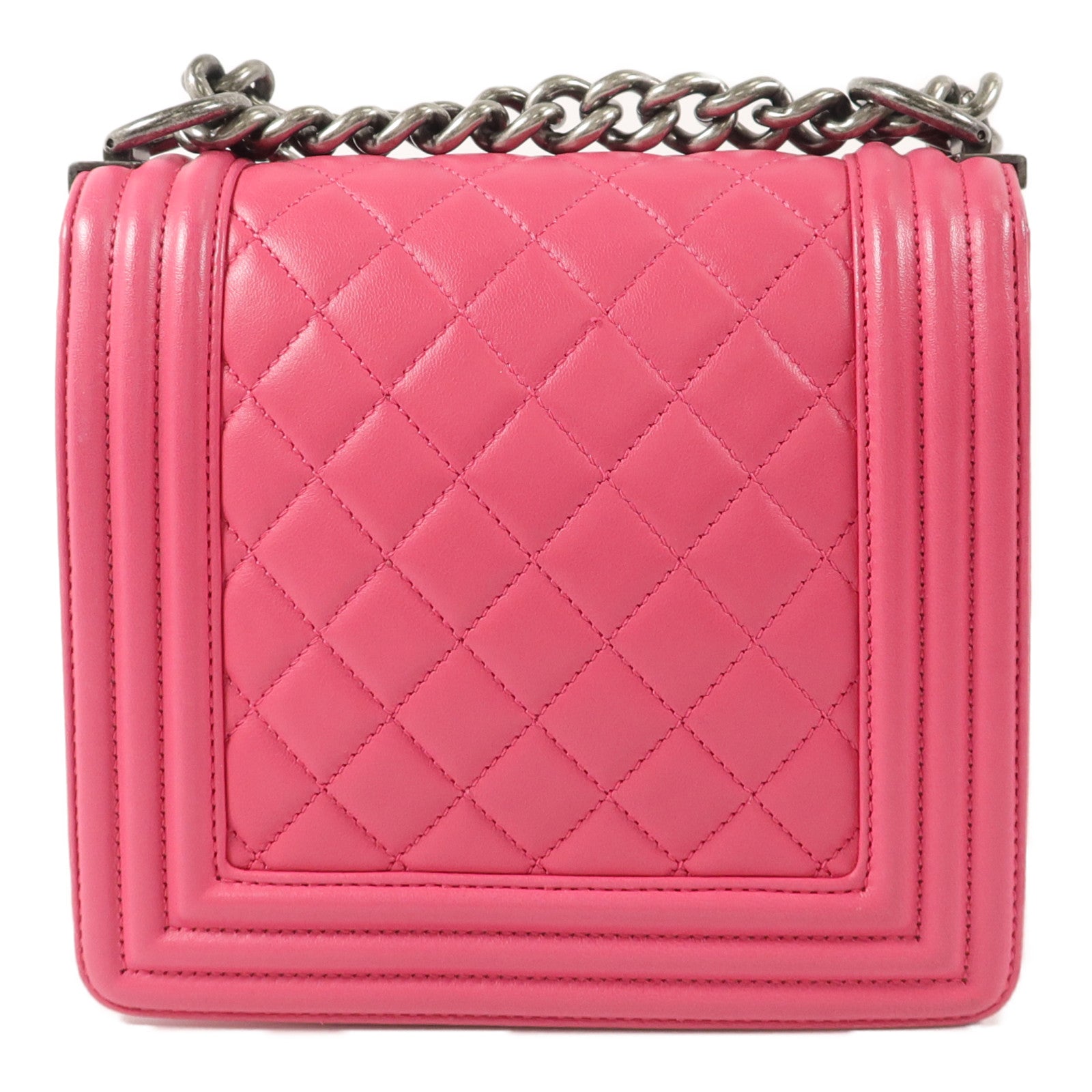 CHANEL 牛皮皮革Boy Chanel鏈帶肩背袋