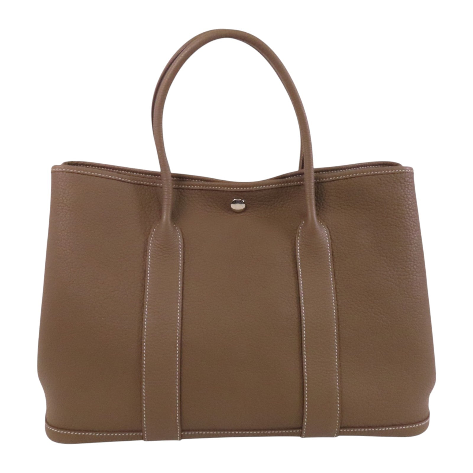 HERMES Negonda皮革GardenParty PM銀扣手挽袋