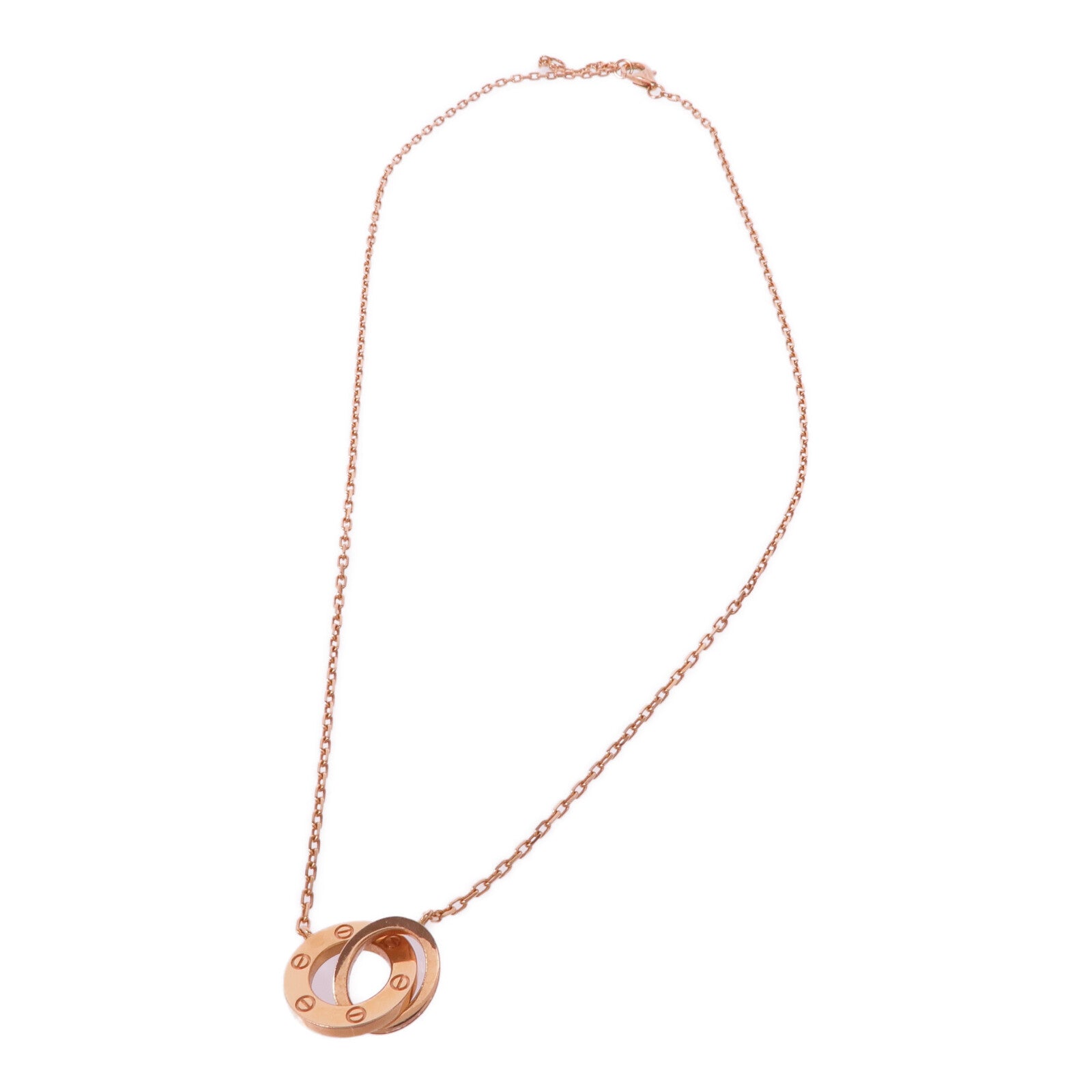 CARTIER 18K玫瑰金Love Pendant Necklace鑽石項鍊