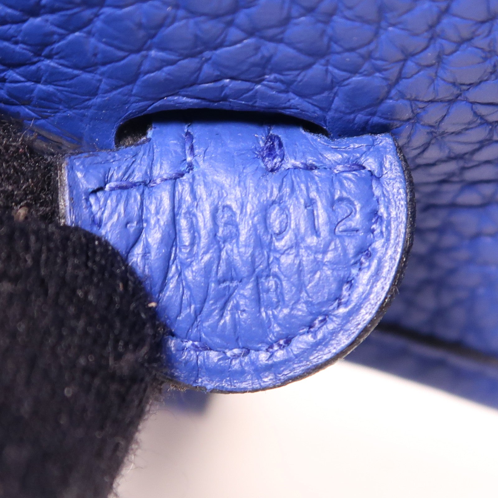 HERMES Clemence皮革Evelyne TPM銀扣肩背袋Bleu Pale