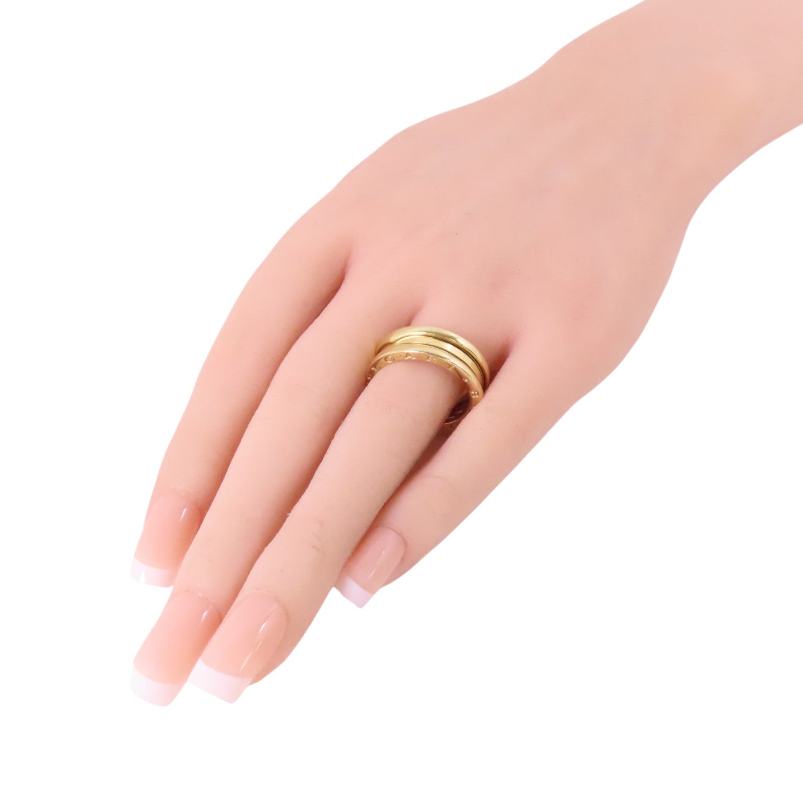 BVLGARI 18K黃金B-Zero1 3 Band Ring戒指#60/US#8.5