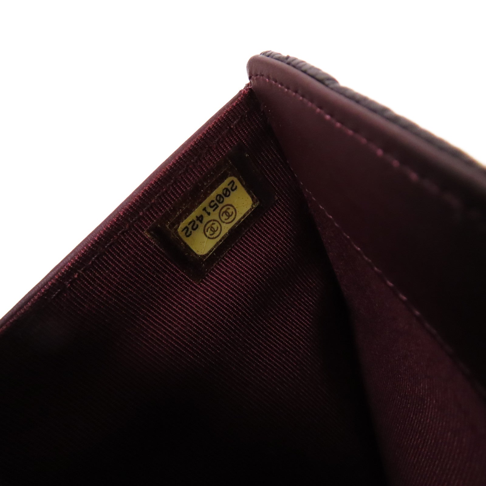 CHANEL 菱格Caviar皮革Medium Wallet金扣中長錢包黑色