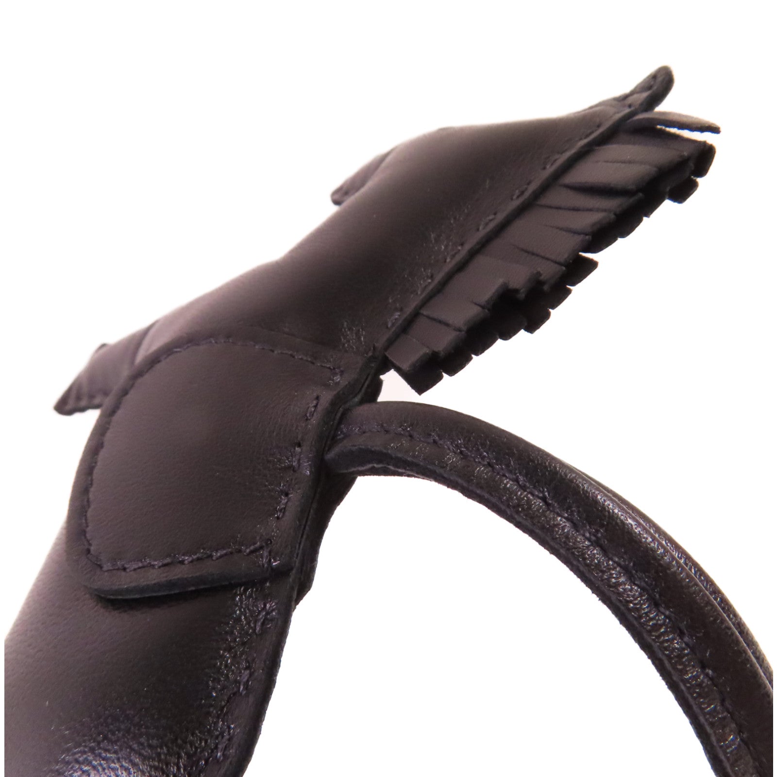 HERMES Swift皮革Rodeo MM Charm掛飾89 Noir黑色