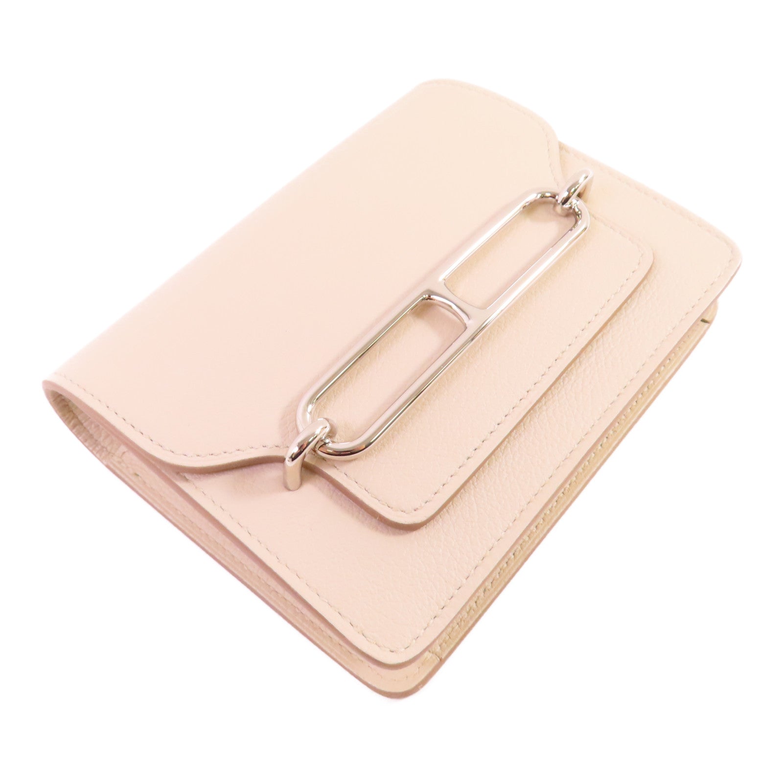 HERMES (PRICE DOWN) PHW Roulis Slim Wallet Evercolor Leather