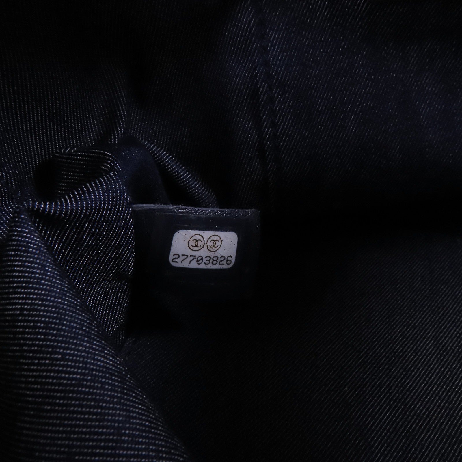 CHANEL 斜紋軟呢Chain Shoulder Bag金扣手挽肩背兩用袋