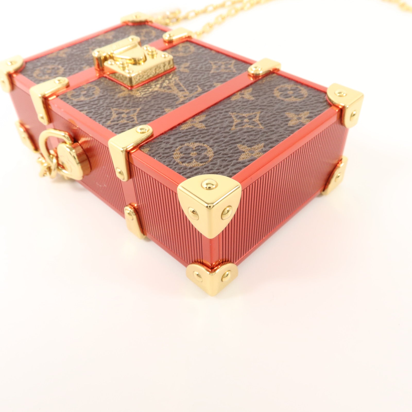 LOUIS VUITTON 金屬/Monogram Trunk Box Pouch肩背袋