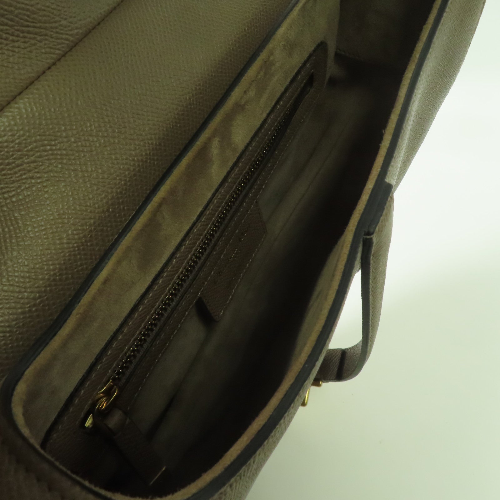 Dior 牛皮皮革Saddle Bag金扣手挽肩背兩用袋米色
