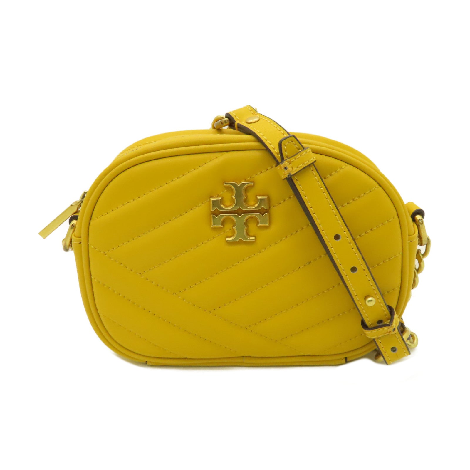 Tory Burch 【激減優惠】牛皮皮革Chain Shoulder Bag金扣鏈帶肩背袋黃色