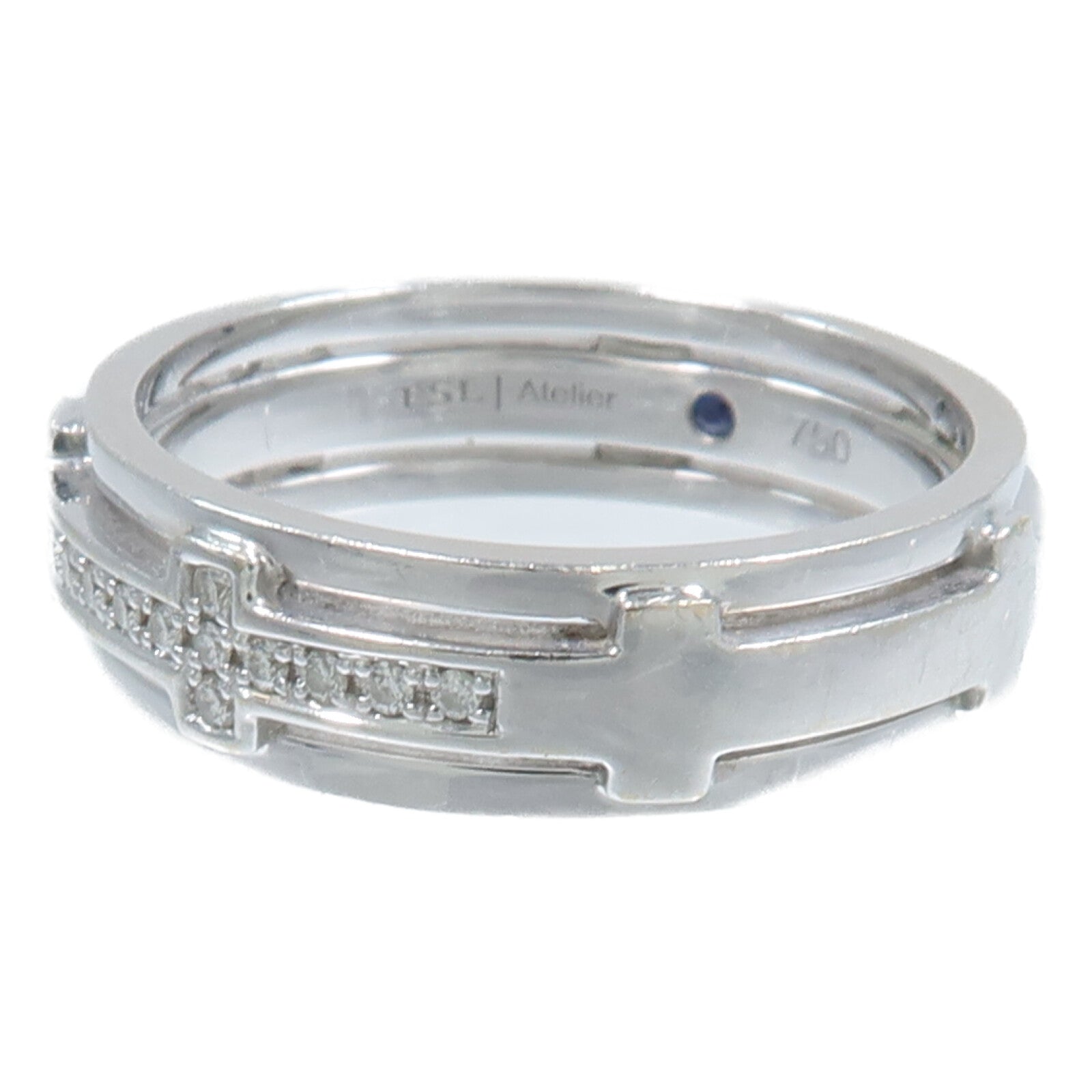 JEWELRY 18K白金Diamond Sapphire Ring鑽石/藍寶石戒指