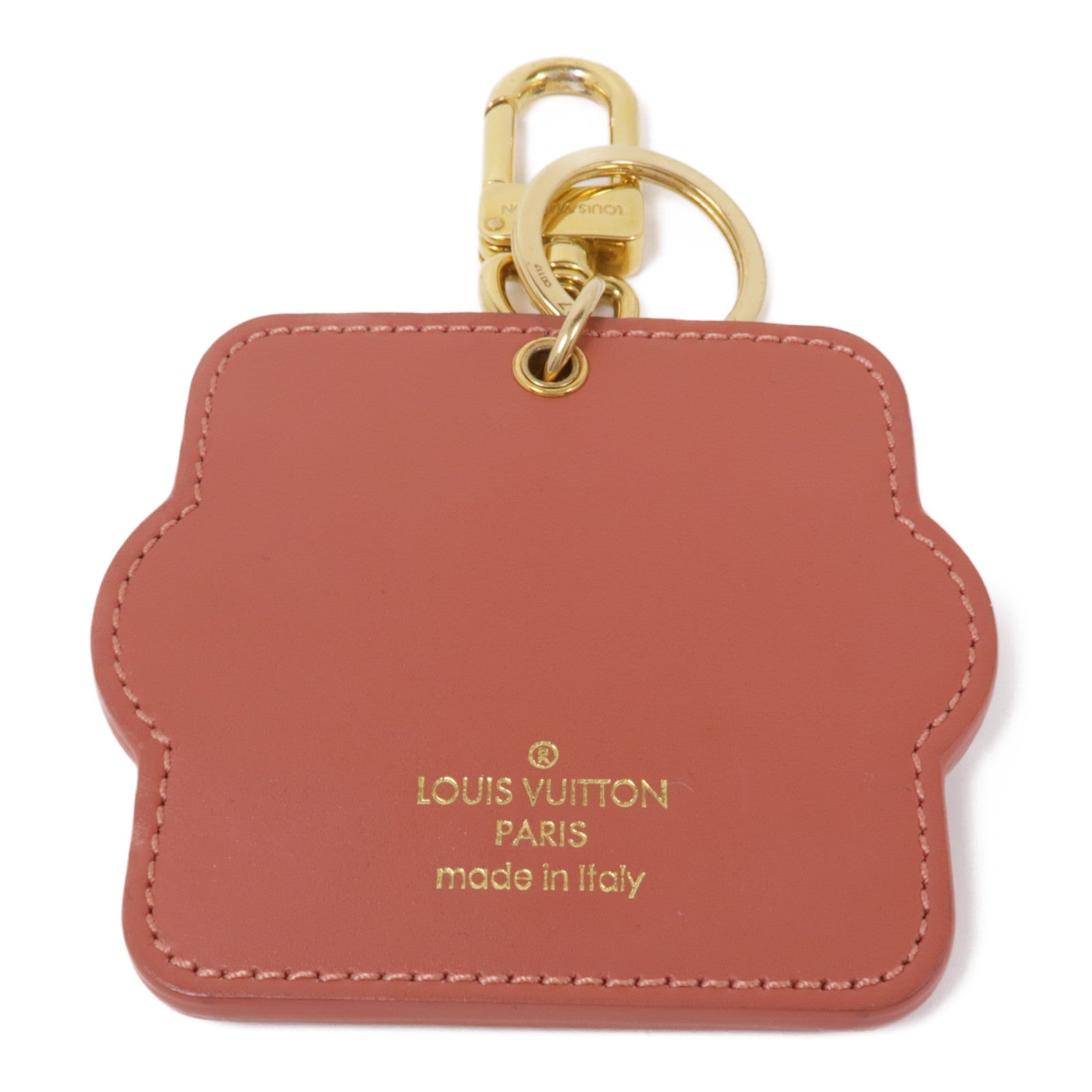 LOUIS VUITTON 金屬/皮革Porte Cles Animal Face金扣鑰匙圈