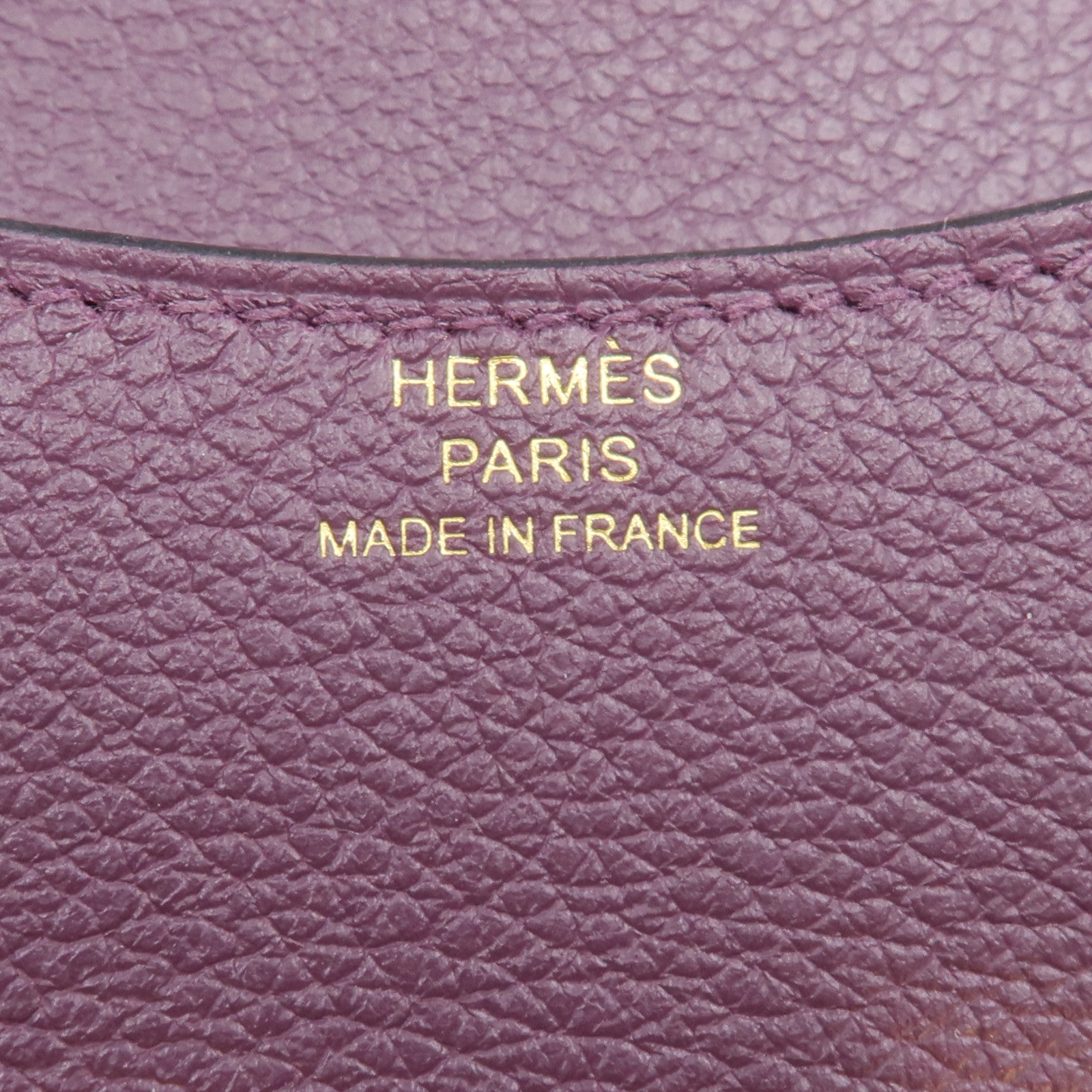 HERMES 【激減優惠】Evercolor皮革Constance Slim金扣錢包Cassis/Bleu Royal