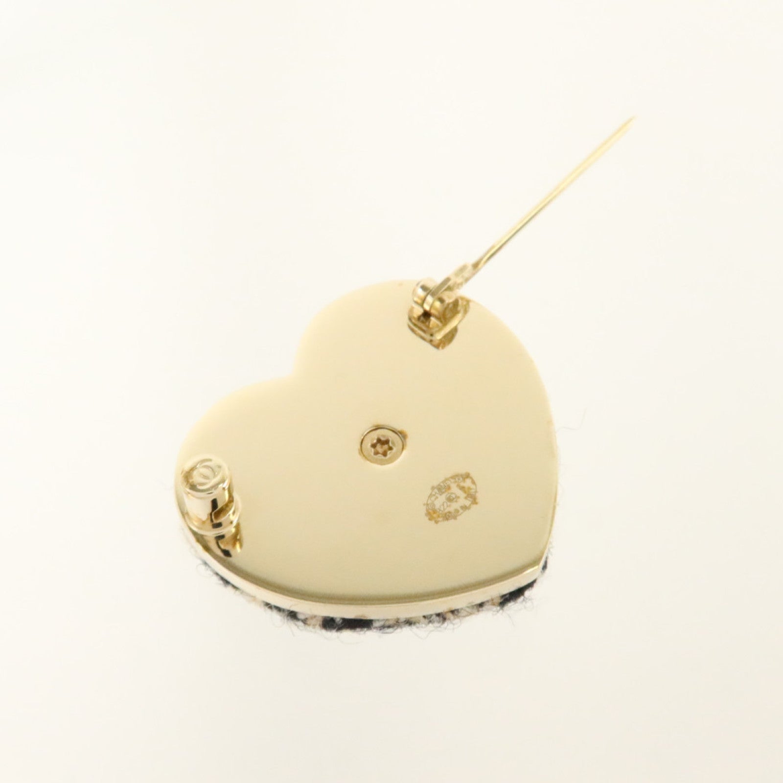 CHANEL 斜紋軟呢/金屬Brooch胸針
