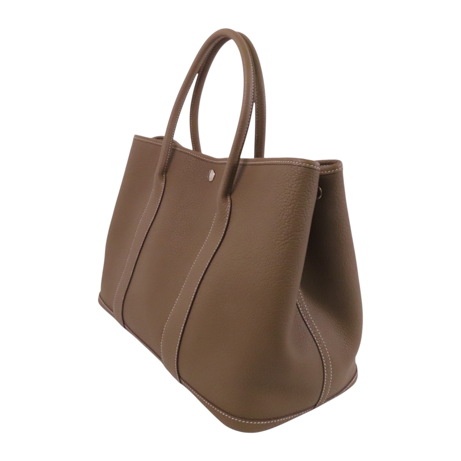 HERMES Negonda皮革GardenParty PM銀扣手挽袋