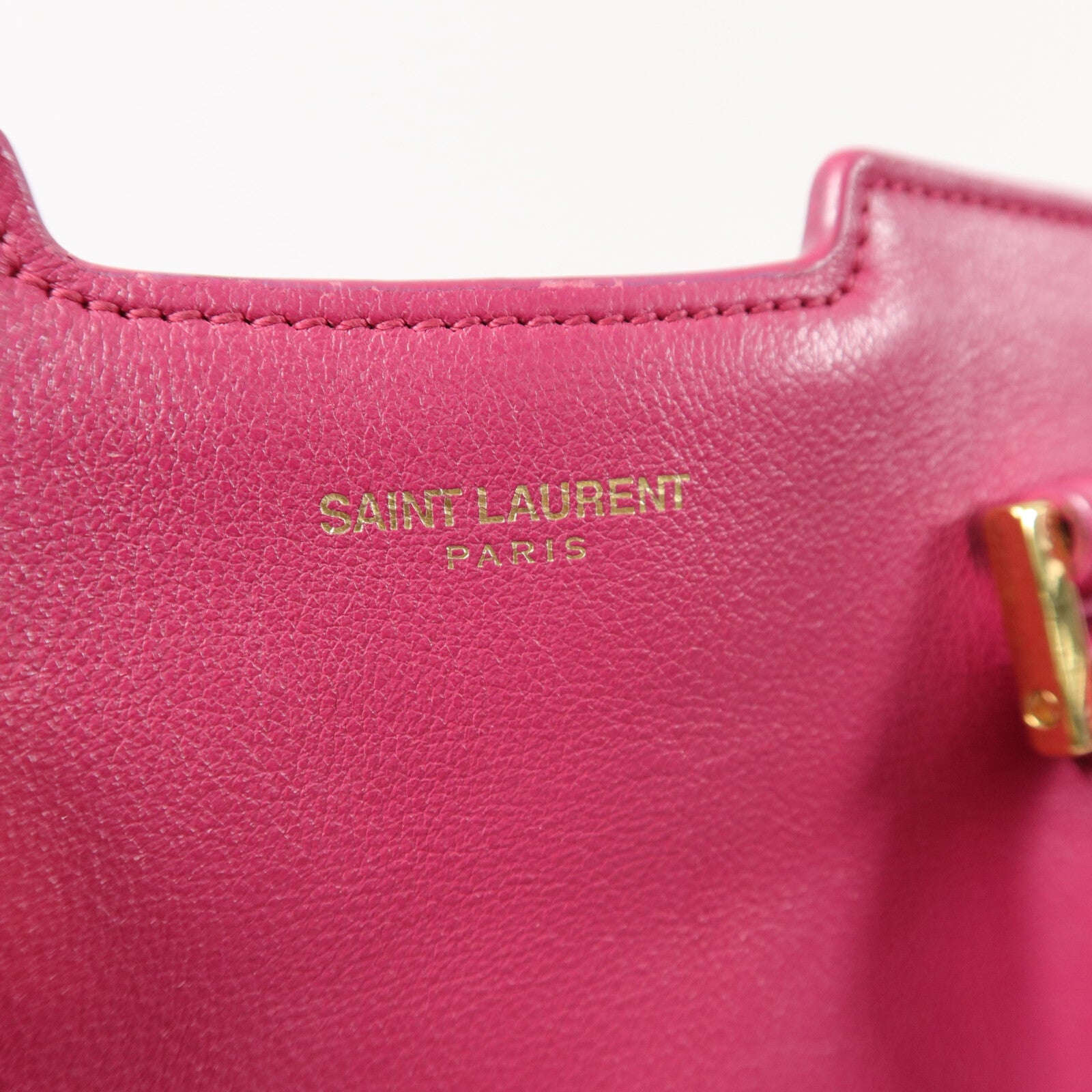 YVES SAINT LAURENT 牛皮皮革Baby Cabas手挽肩背兩用袋
