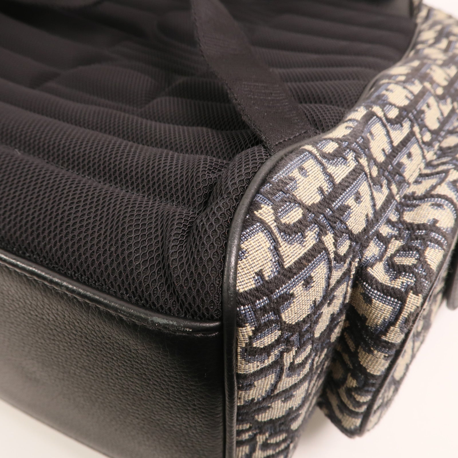 Dior 帆布Saddle Backpack銀扣背包