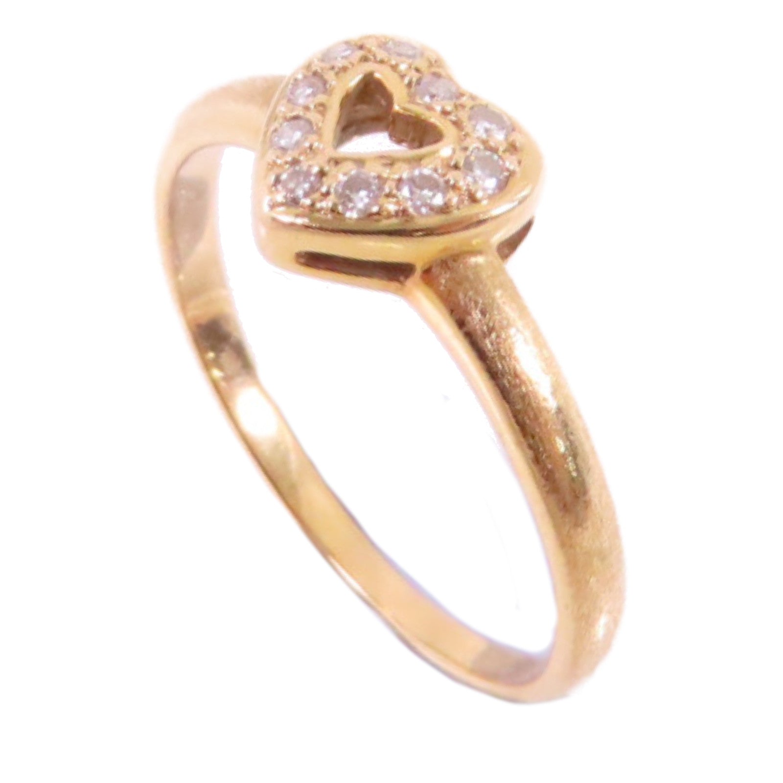 JEWELRY 18K黃金Diamond Ring 0.07ct鑽石US#5.25
