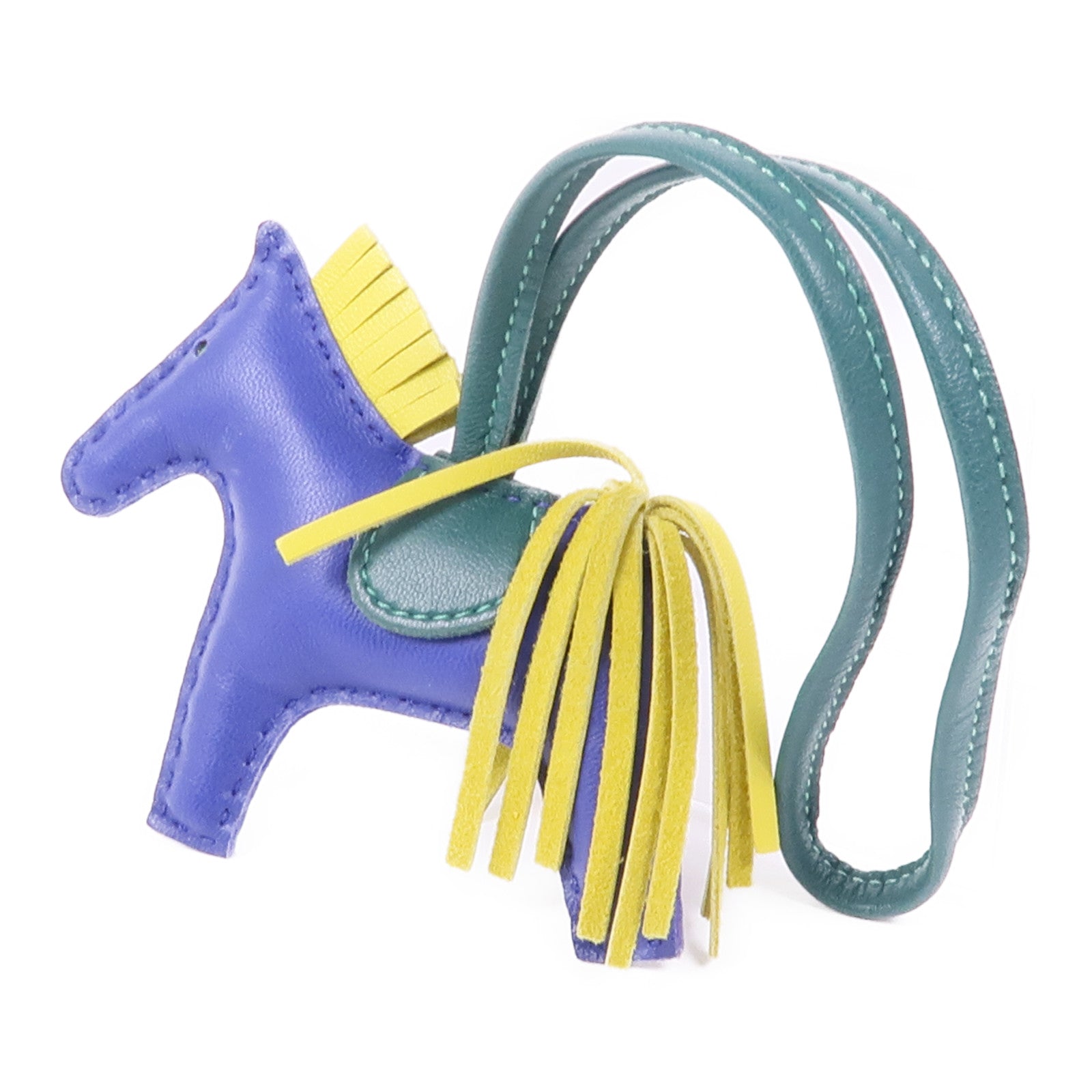 HERMES Rodeo PM Charm Milo Leather Blue/Green/Yellow