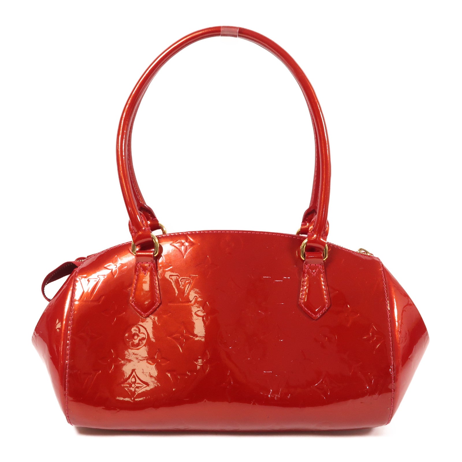 LOUIS VUITTON 【激減優惠】Monogram Vernis Sherwood金扣手挽袋