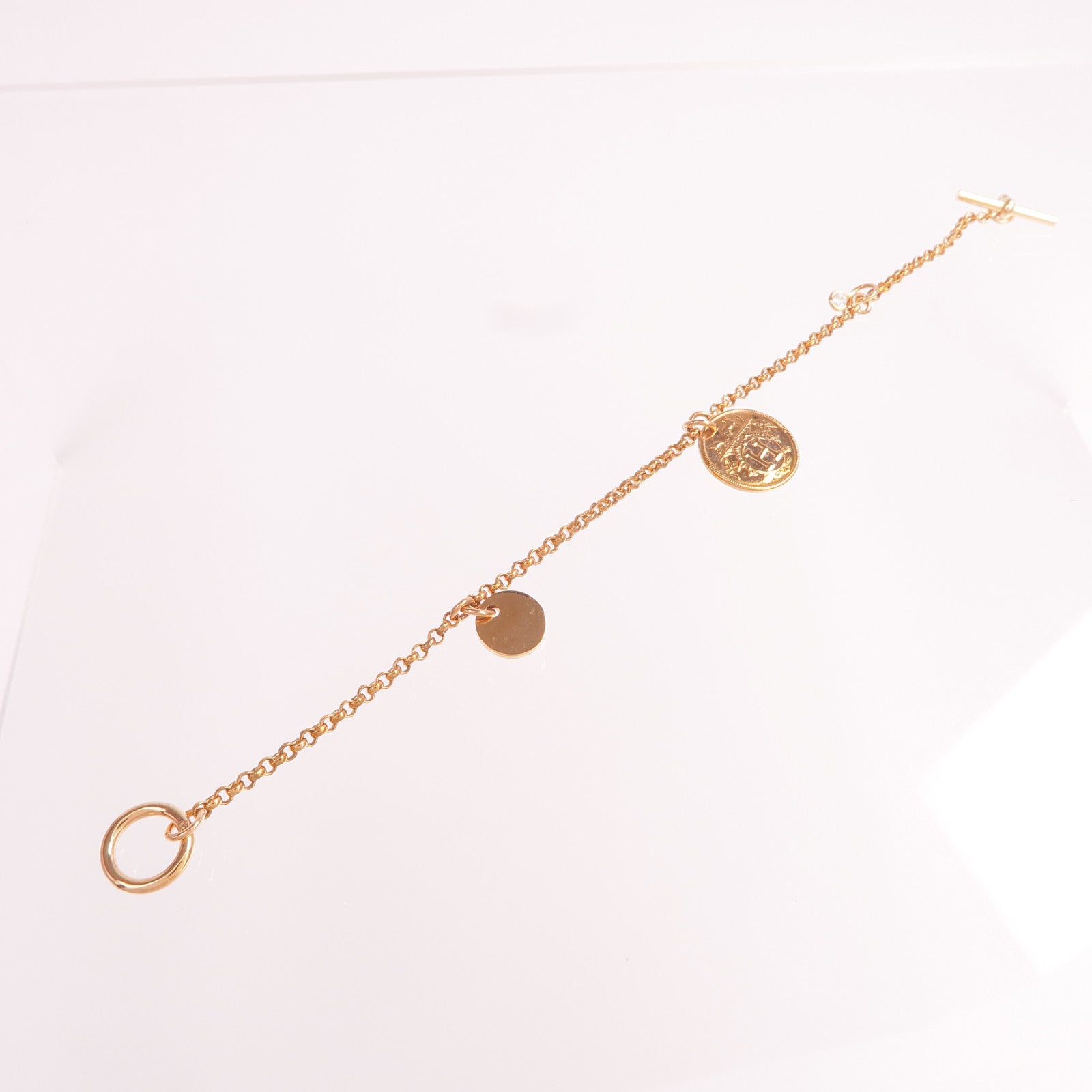HERMES 【激減優惠】18K玫瑰金Ex-Libris Bracelet鑽石手鏈