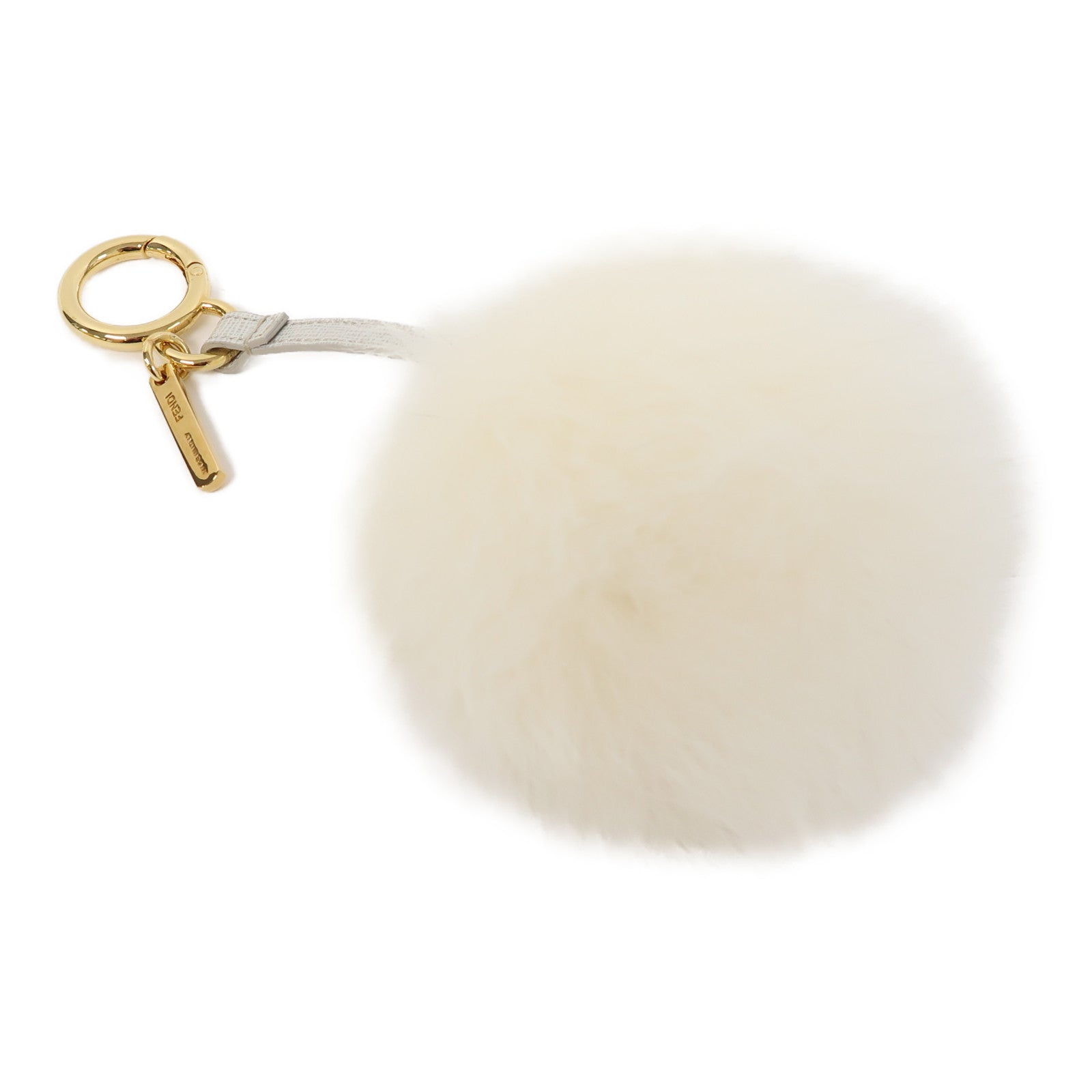 FENDI 毛茸Charm掛飾白色